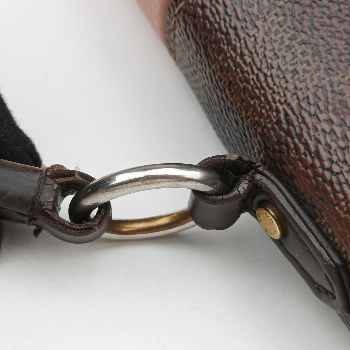 Pre-owned Louis Vuitton Bond Street EBENE×Magnolia Damier Canvas×Taurillon leather N64417 shoulderbag | stylenewstar