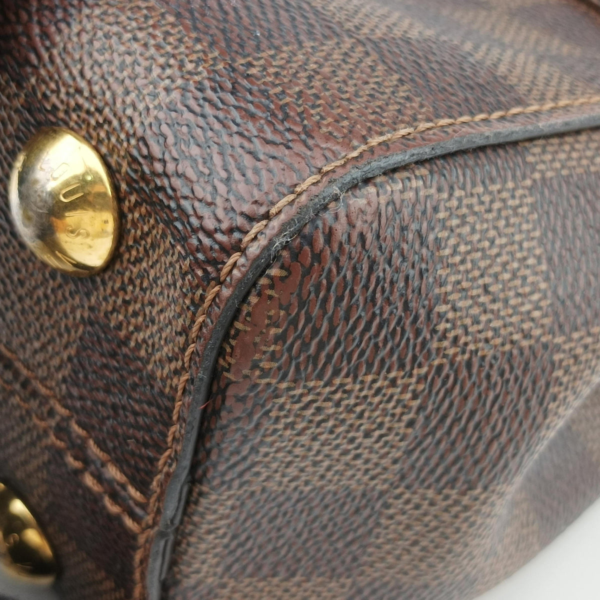 Pre-owned Louis Vuitton Bond Street EBENE×Magnolia Damier Canvas×Taurillon leather N64417 shoulderbag | stylenewstar