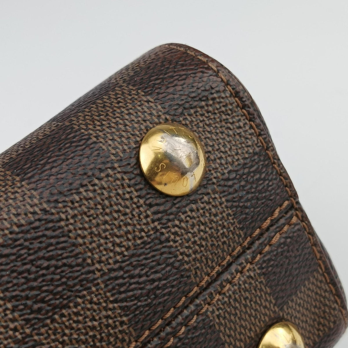 Pre-owned Louis Vuitton Bond Street EBENE×Magnolia Damier Canvas×Taurillon leather N64417 shoulderbag | stylenewstar
