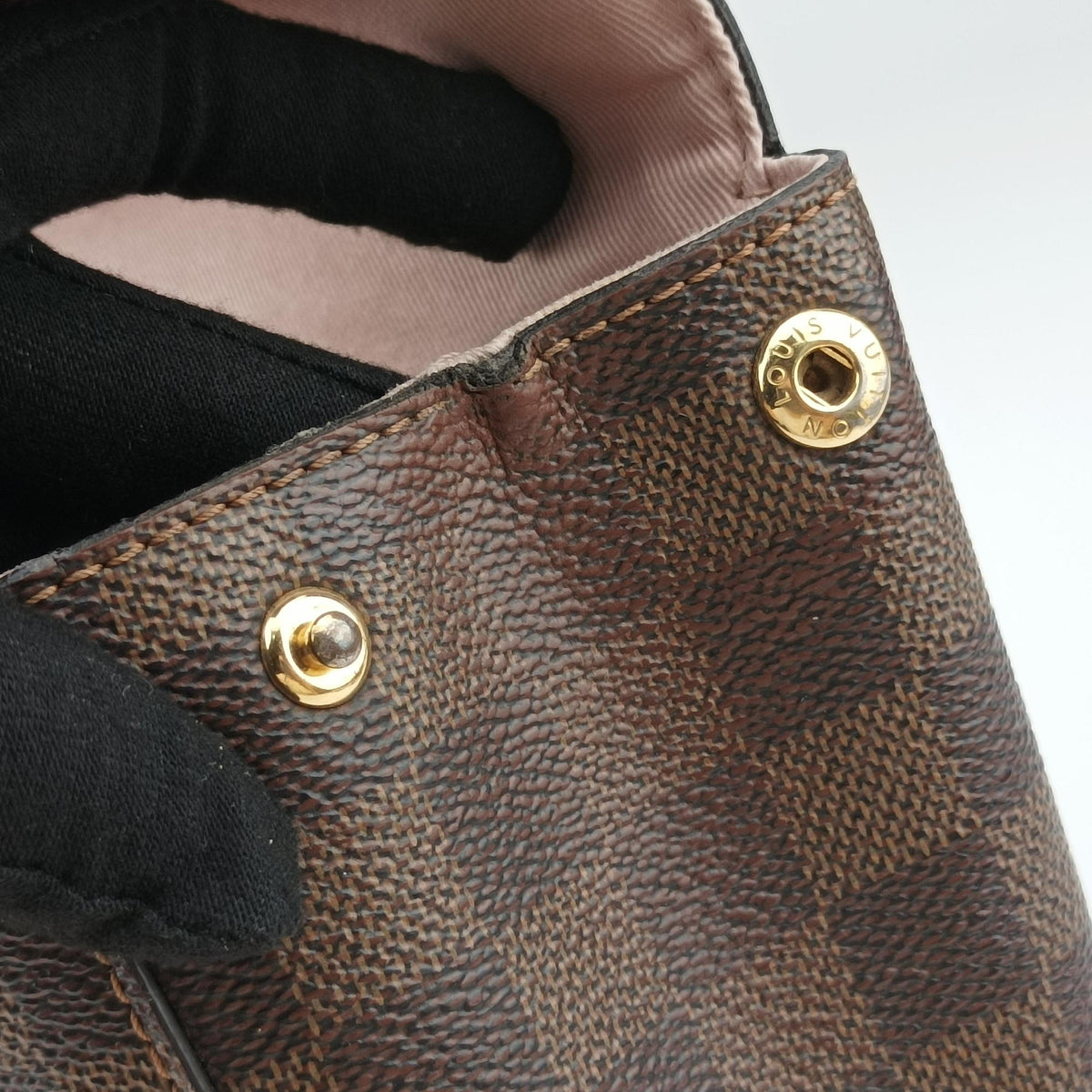 Pre-owned Louis Vuitton Bond Street EBENE×Magnolia Damier Canvas×Taurillon leather N64417 shoulderbag | stylenewstar