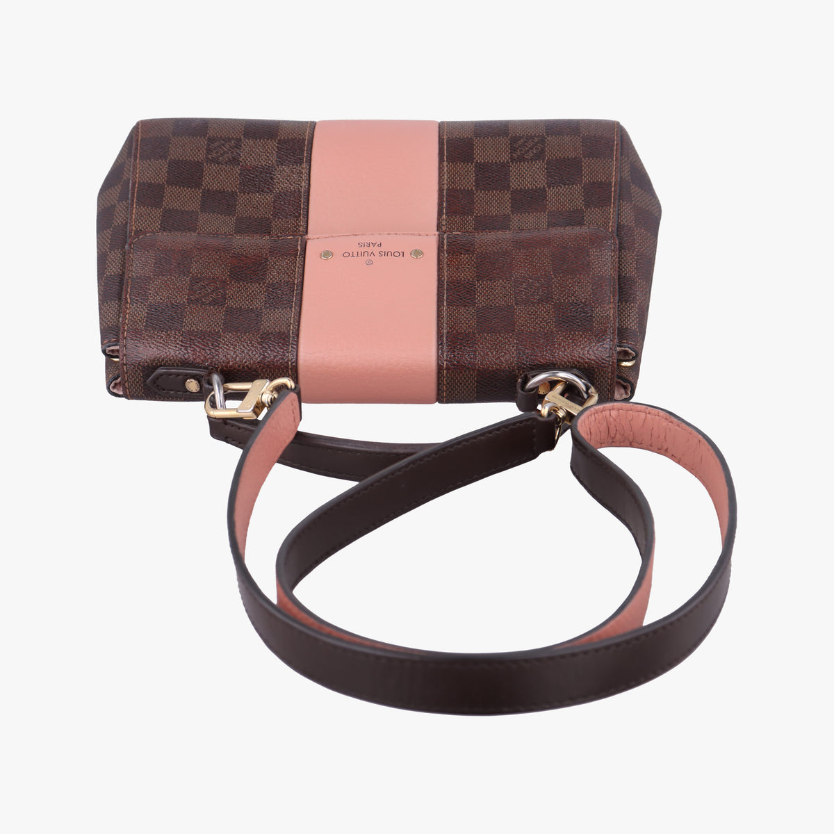 Pre-owned Louis Vuitton Bond Street EBENE×Magnolia Damier Canvas×Taurillon leather N64417 shoulderbag | stylenewstar