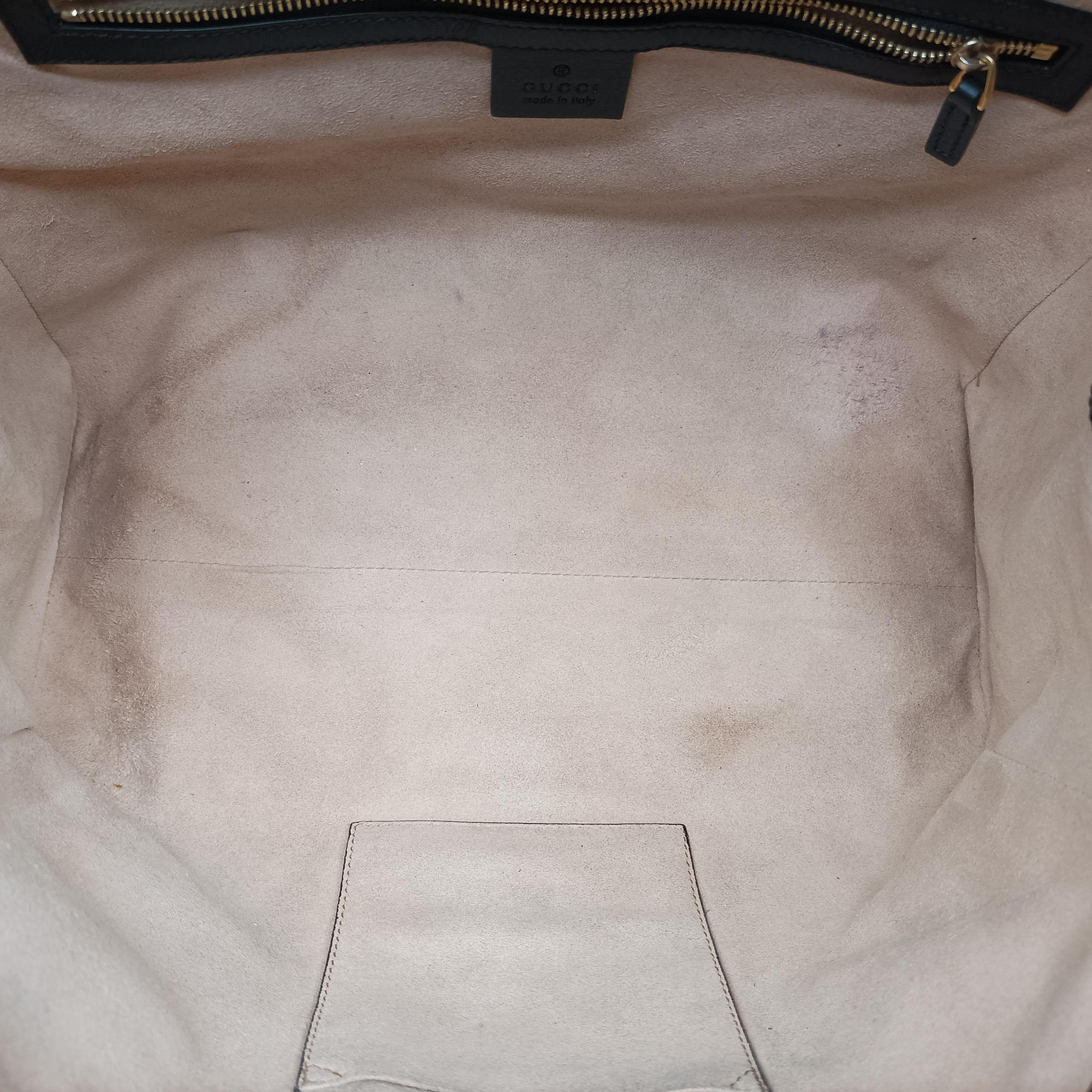 Pre-owned Gucci Bamboo Nymphaea Medium Top Handle Black Leather 453766 shoulderbag | stylenewstar