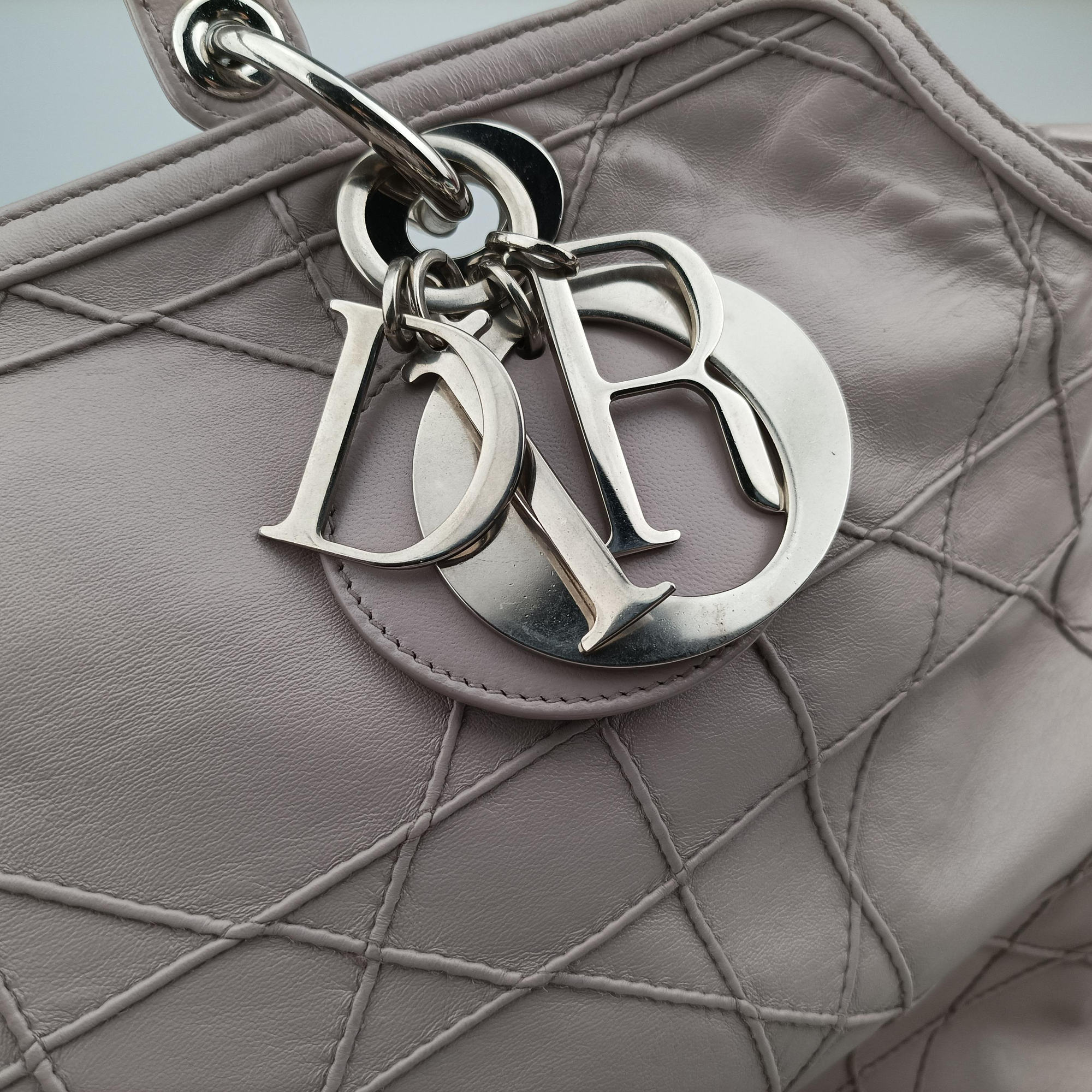 Pre-owned Christian Dior Granville Purple lambskin  handbag | stylenewstar