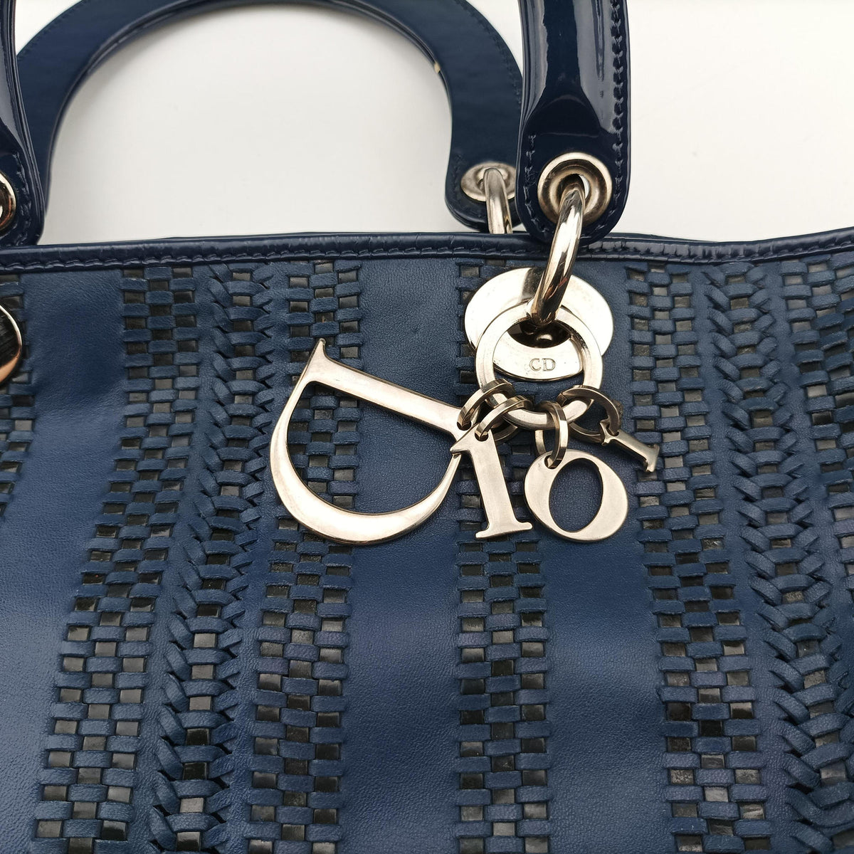 Pre-owned Christian Dior Soft Lady Dior Navy Leather  handbag | stylenewstar