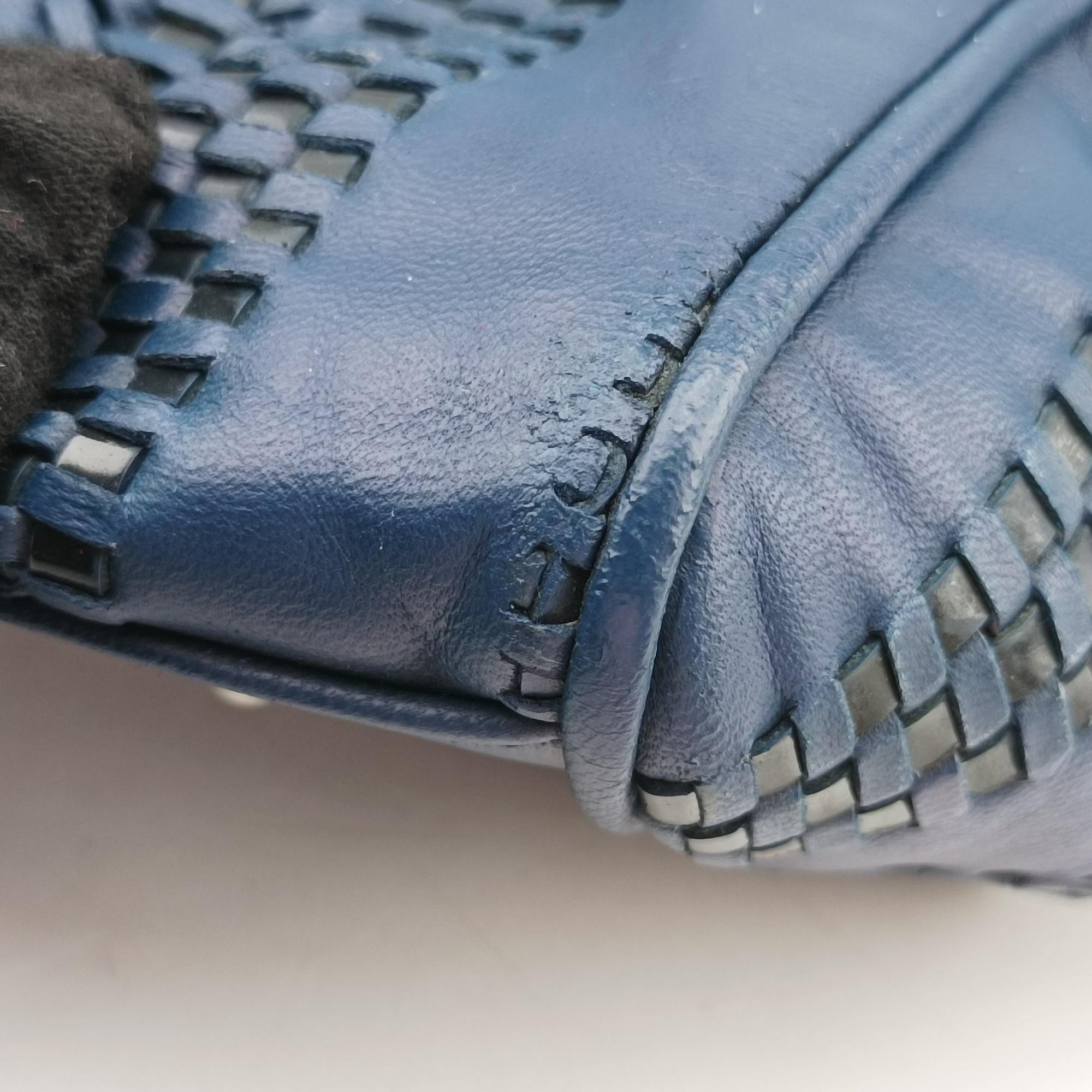 Pre-owned Christian Dior Soft Lady Dior Navy Leather  handbag | stylenewstar