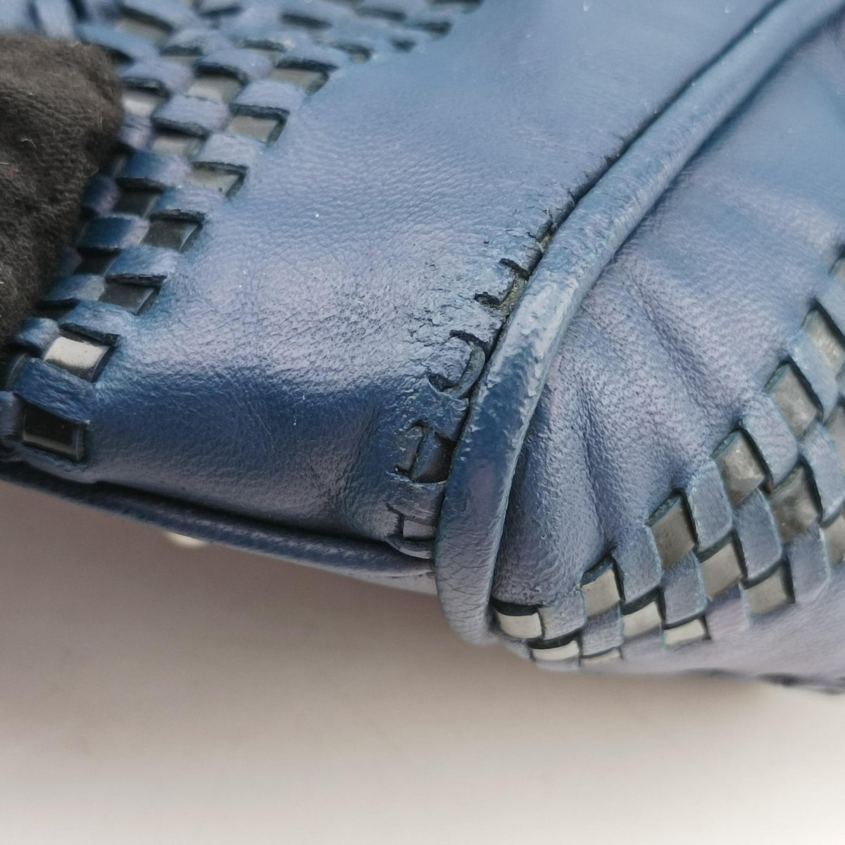 Secondhand Christian Dior Soft Lady Dior Navy Leather  handbag | stylenewstar