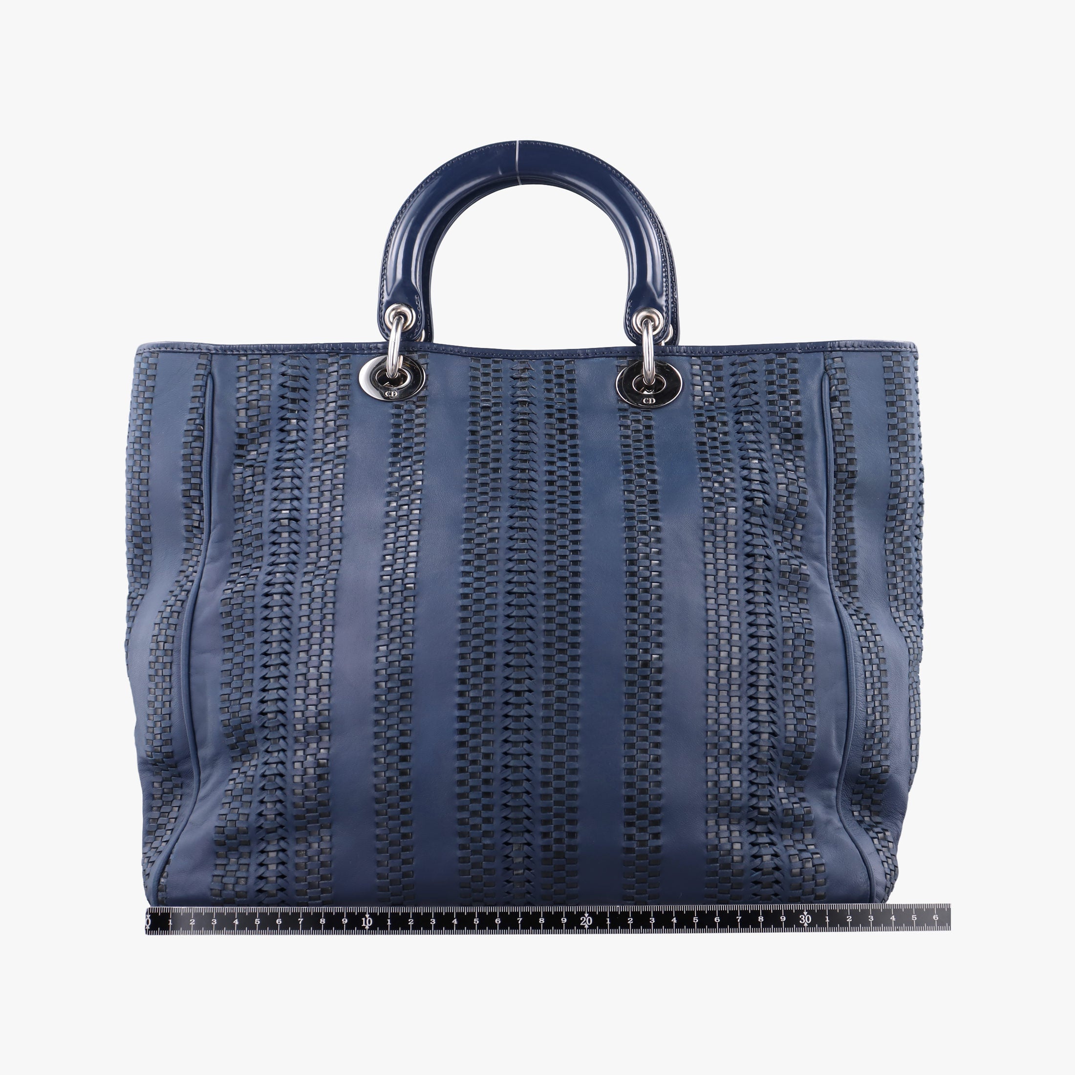 Pre-owned Christian Dior Soft Lady Dior Navy Leather  handbag | stylenewstar