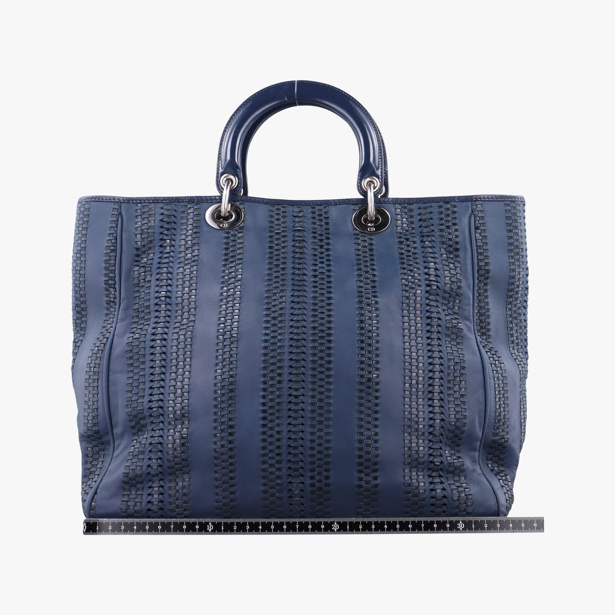 Secondhand Christian Dior Soft Lady Dior Navy Leather  handbag | stylenewstar