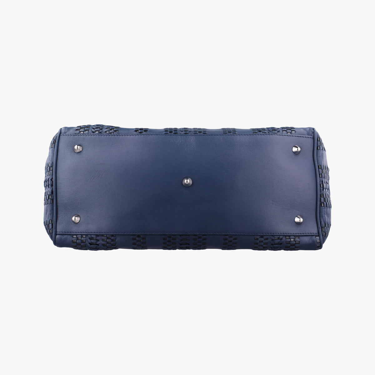 Pre-owned Christian Dior Soft Lady Dior Navy Leather  handbag | stylenewstar