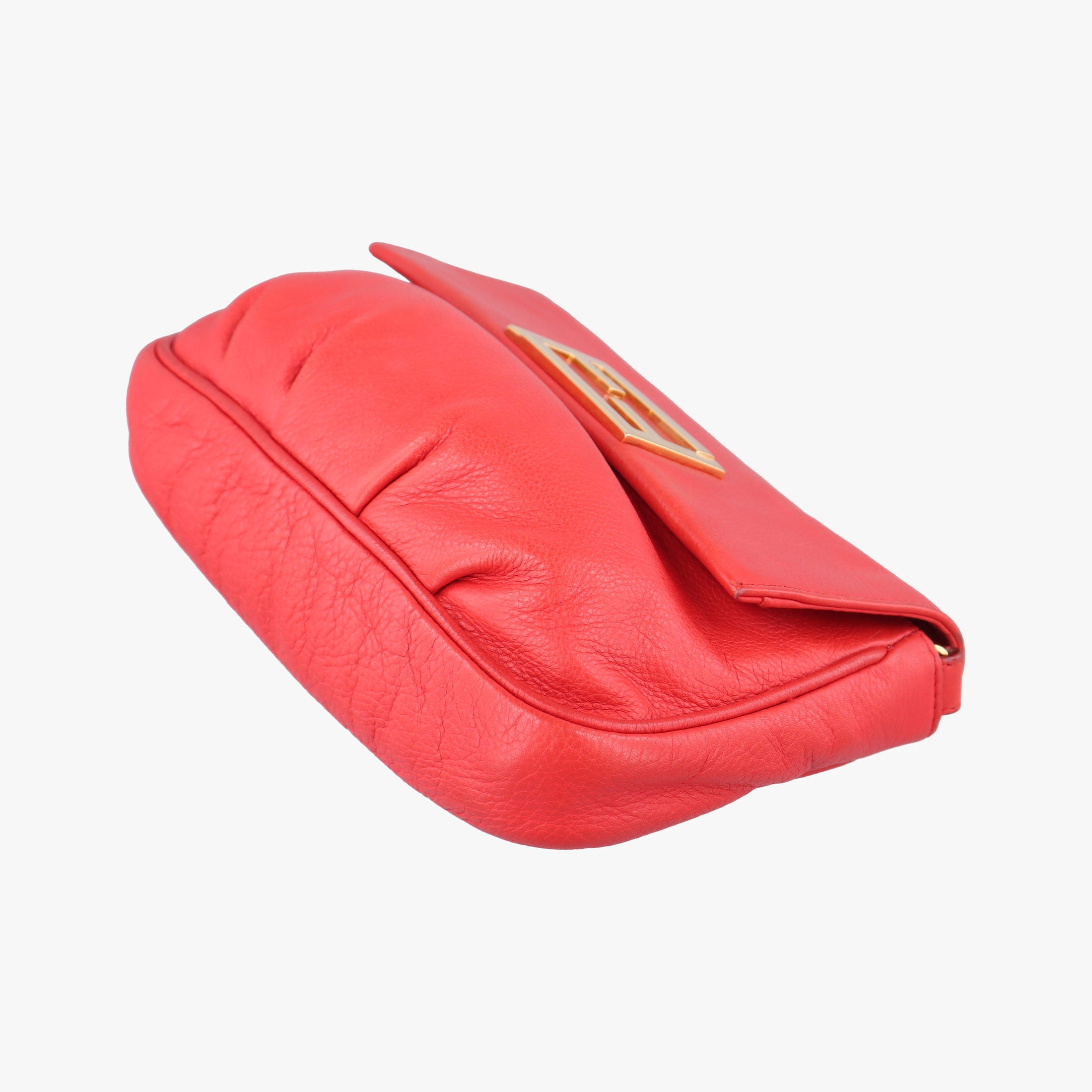 Pre-owned Fendi Fendista Pochette Red Leather 8M0276 shoulderbag | stylenewstar