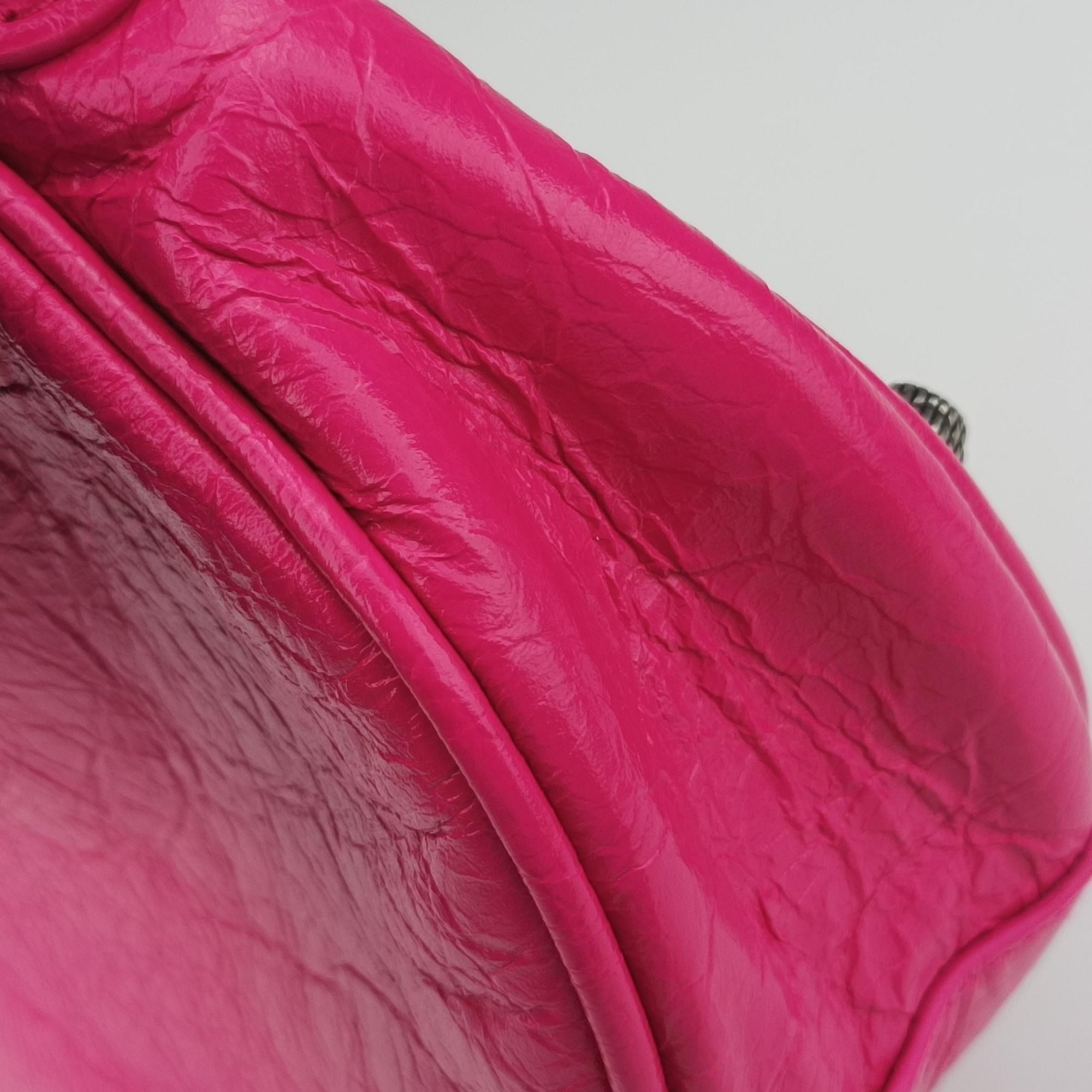 Pre-owned Balenciaga Le Cagole Pink lambskin  shoulderbag | stylenewstar