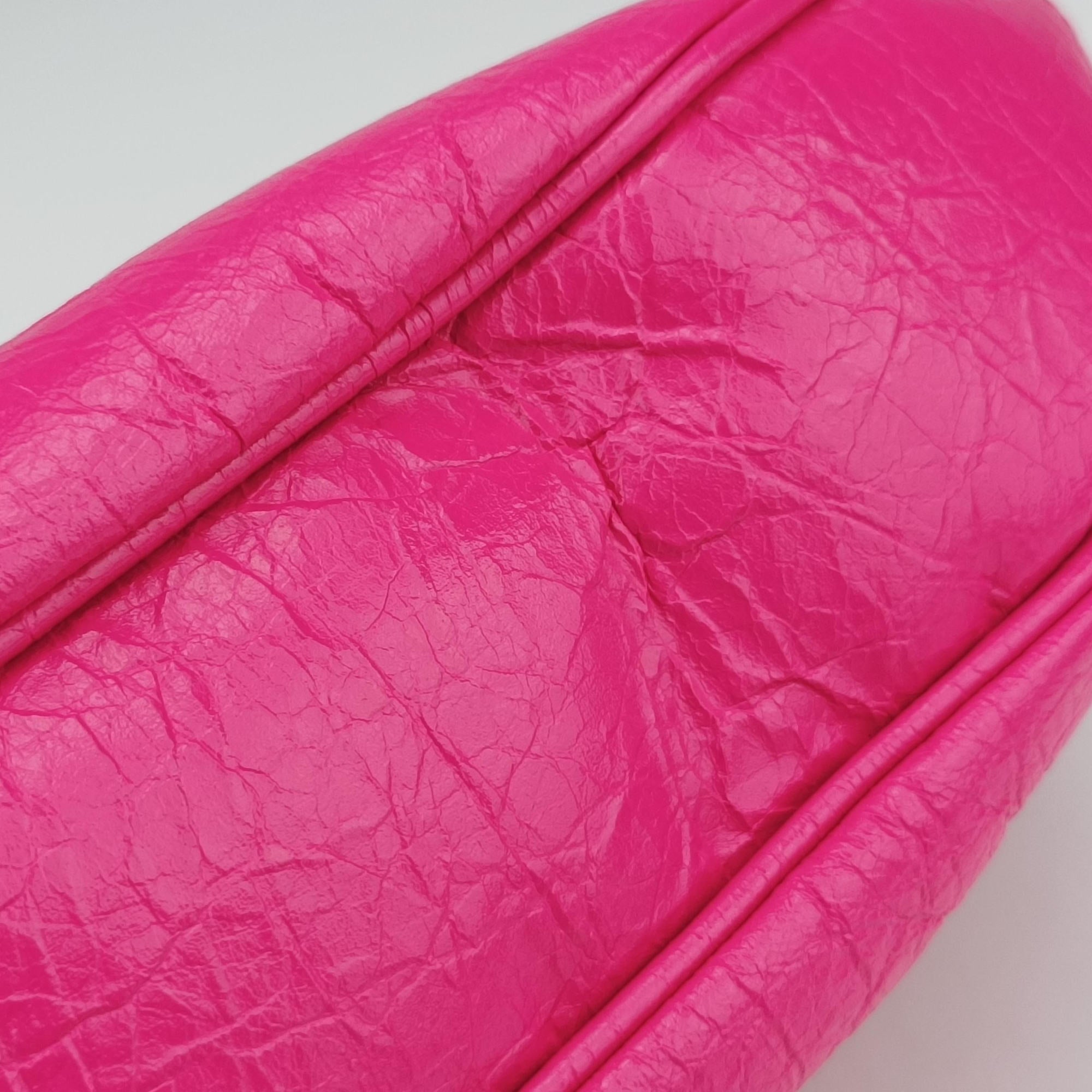 Pre-owned Balenciaga Le Cagole Pink lambskin  shoulderbag | stylenewstar