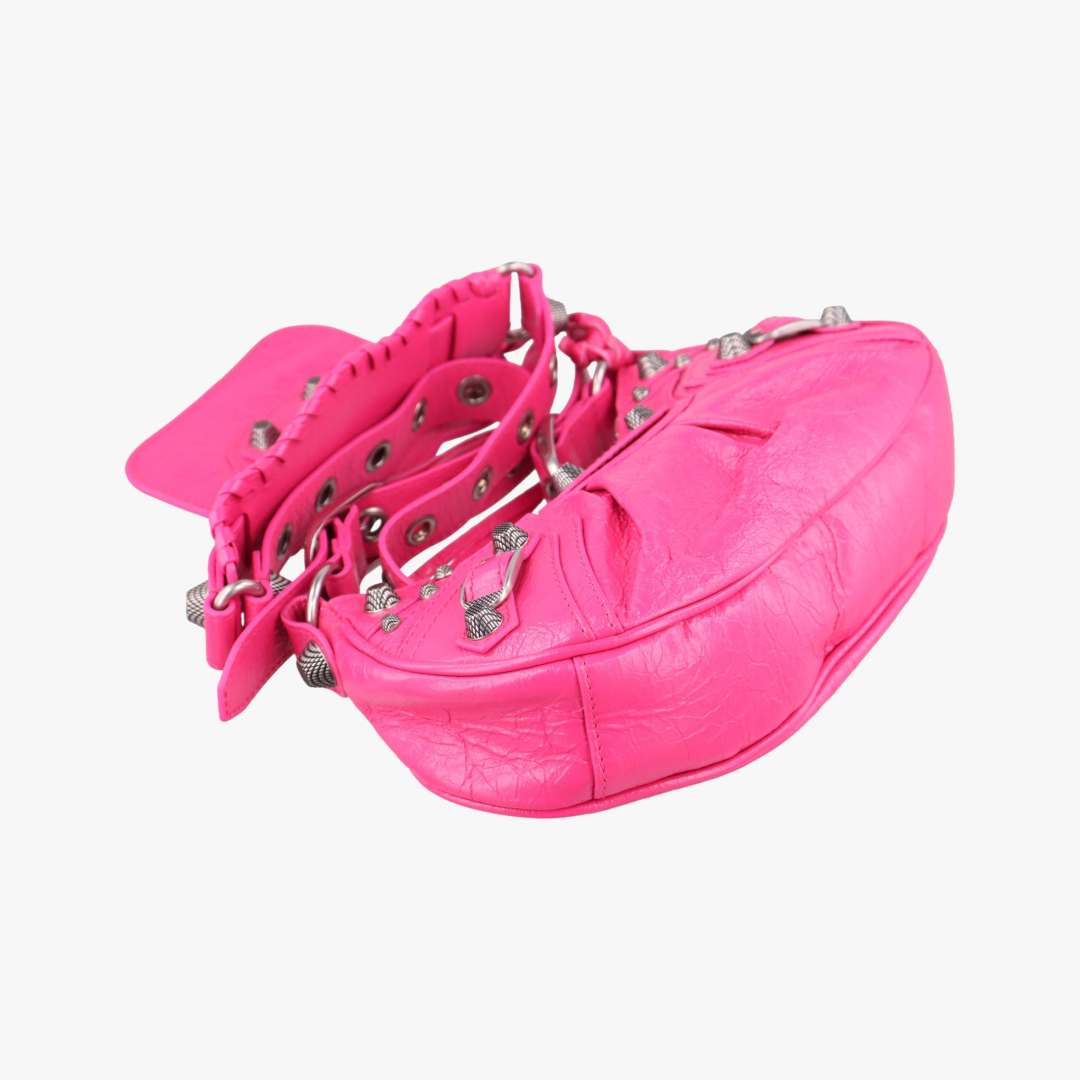 Pre-owned Balenciaga Le Cagole Pink lambskin  shoulderbag | stylenewstar
