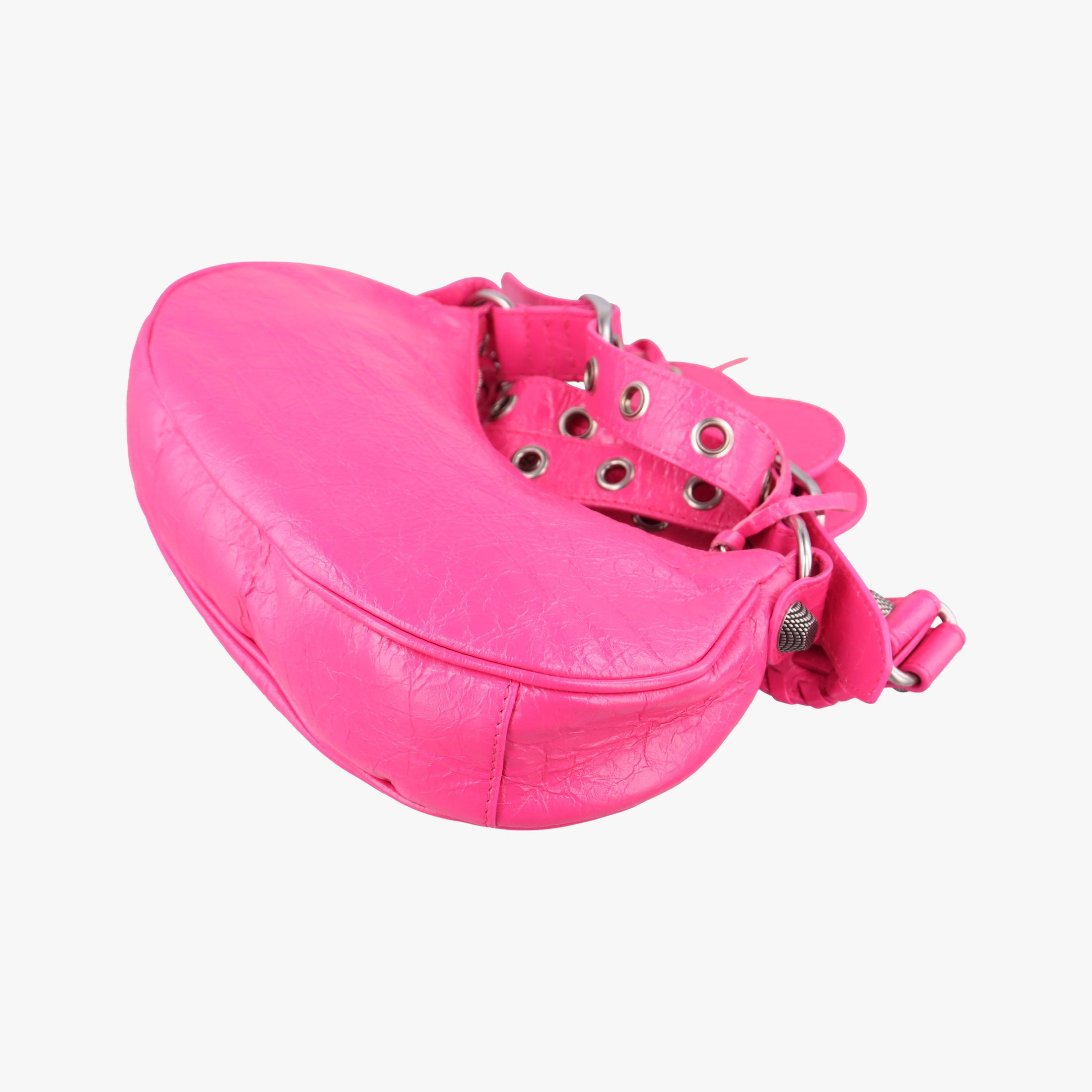 Pre-owned Balenciaga Le Cagole Pink lambskin  shoulderbag | stylenewstar
