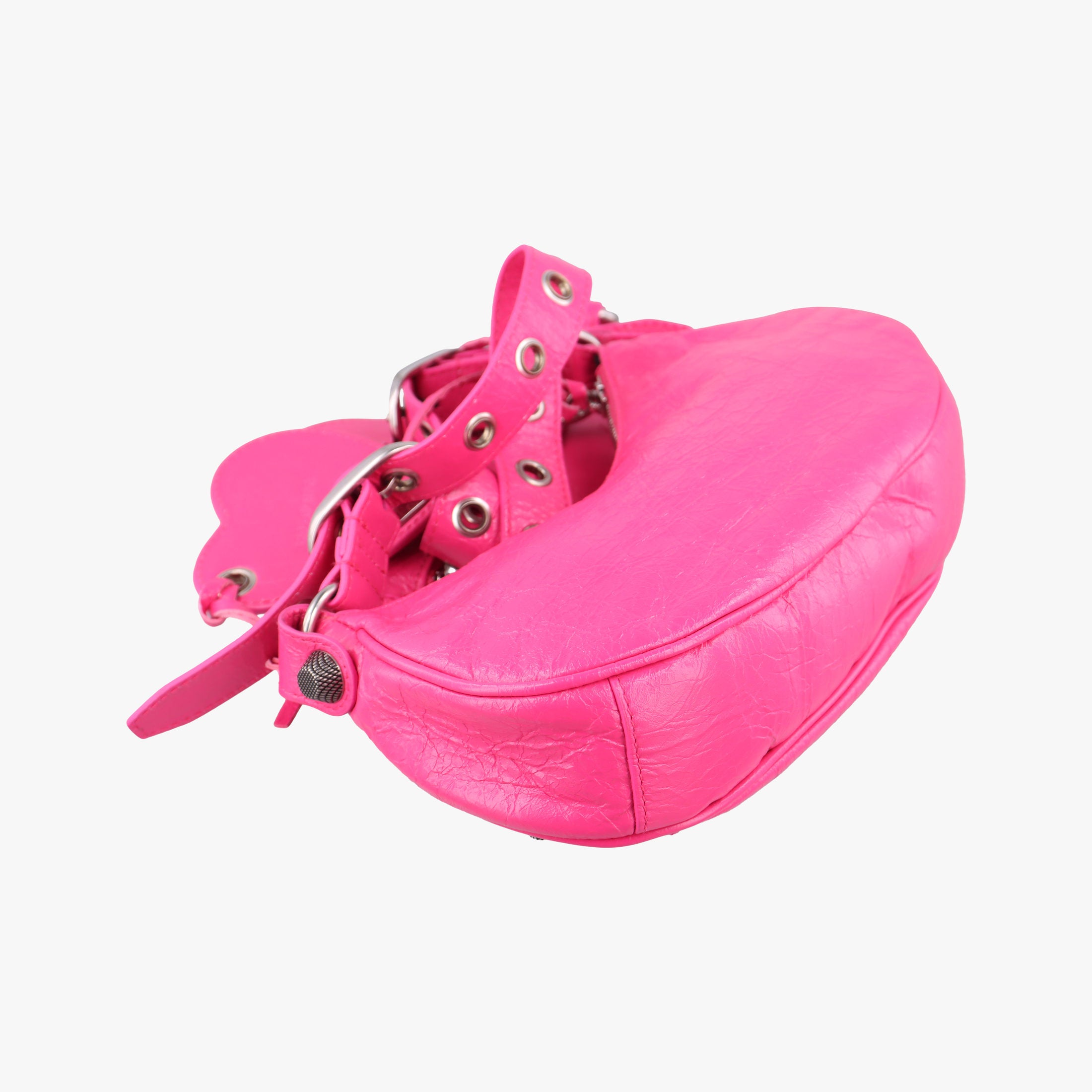 Pre-owned Balenciaga Le Cagole Pink lambskin  shoulderbag | stylenewstar