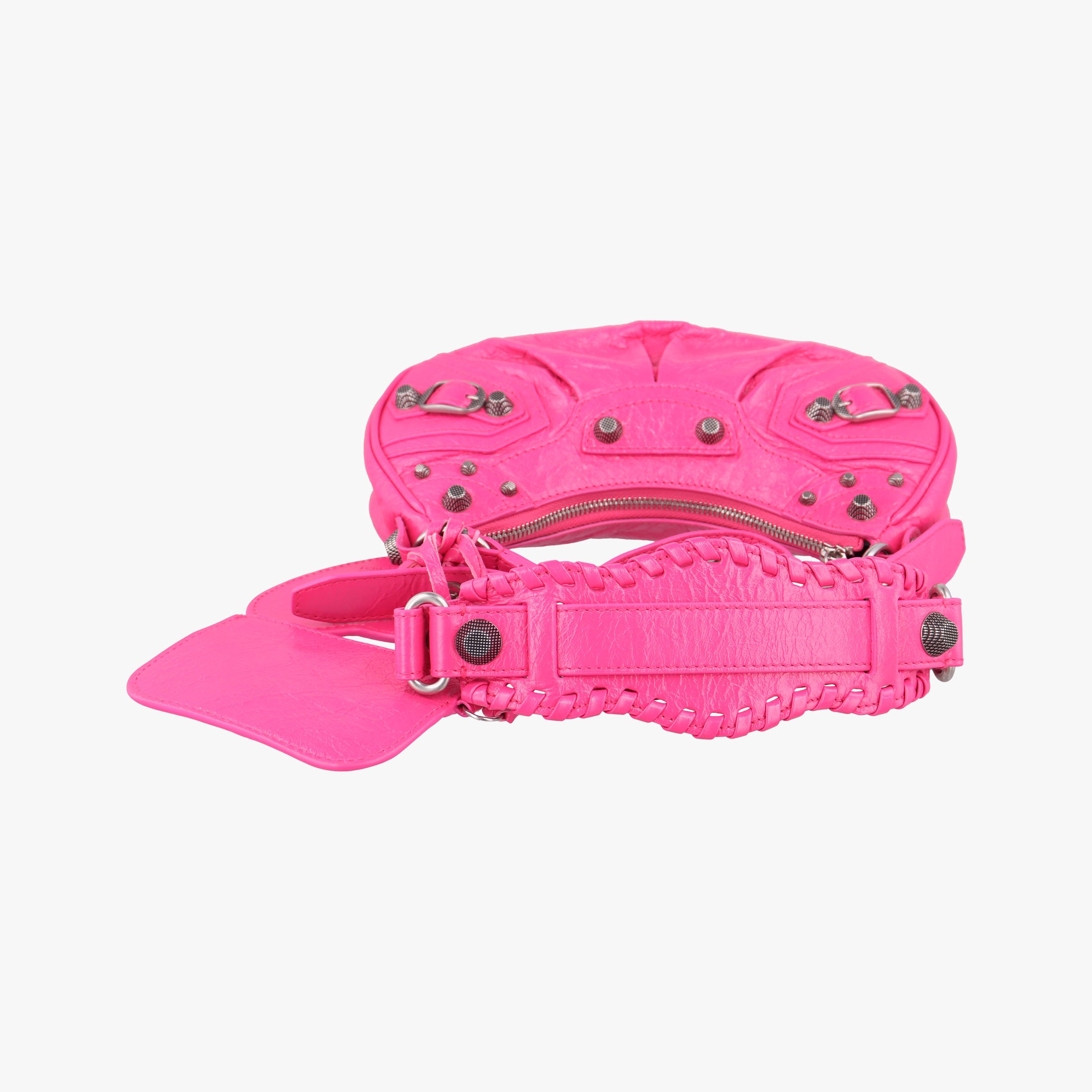 Pre-owned Balenciaga Le Cagole Pink lambskin  shoulderbag | stylenewstar