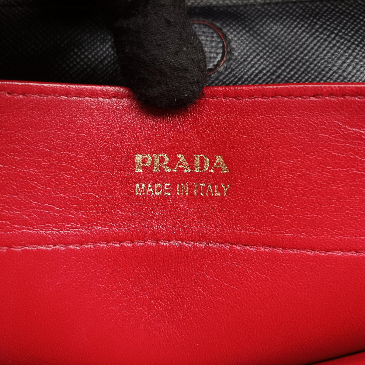 Pre-owned Prada Double Cuir Black SAFFIANO Leather B2756T handbag | stylenewstar