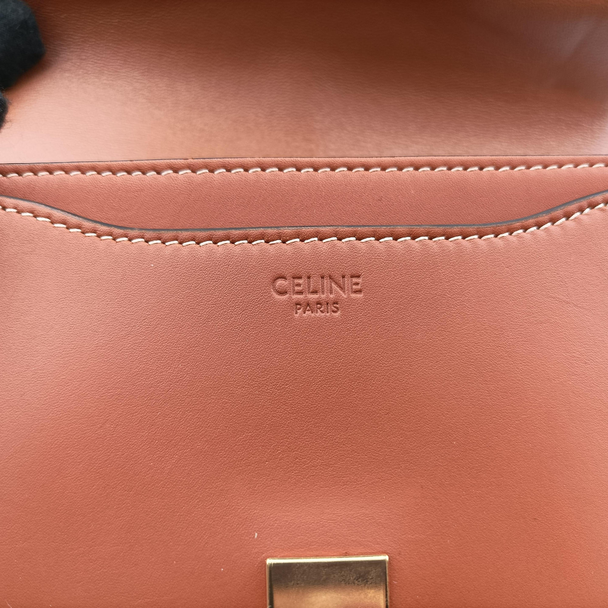 Pre-owned Celine Besace 16 Small Brown Leather W-SL-2 shoulderbag | stylenewstar