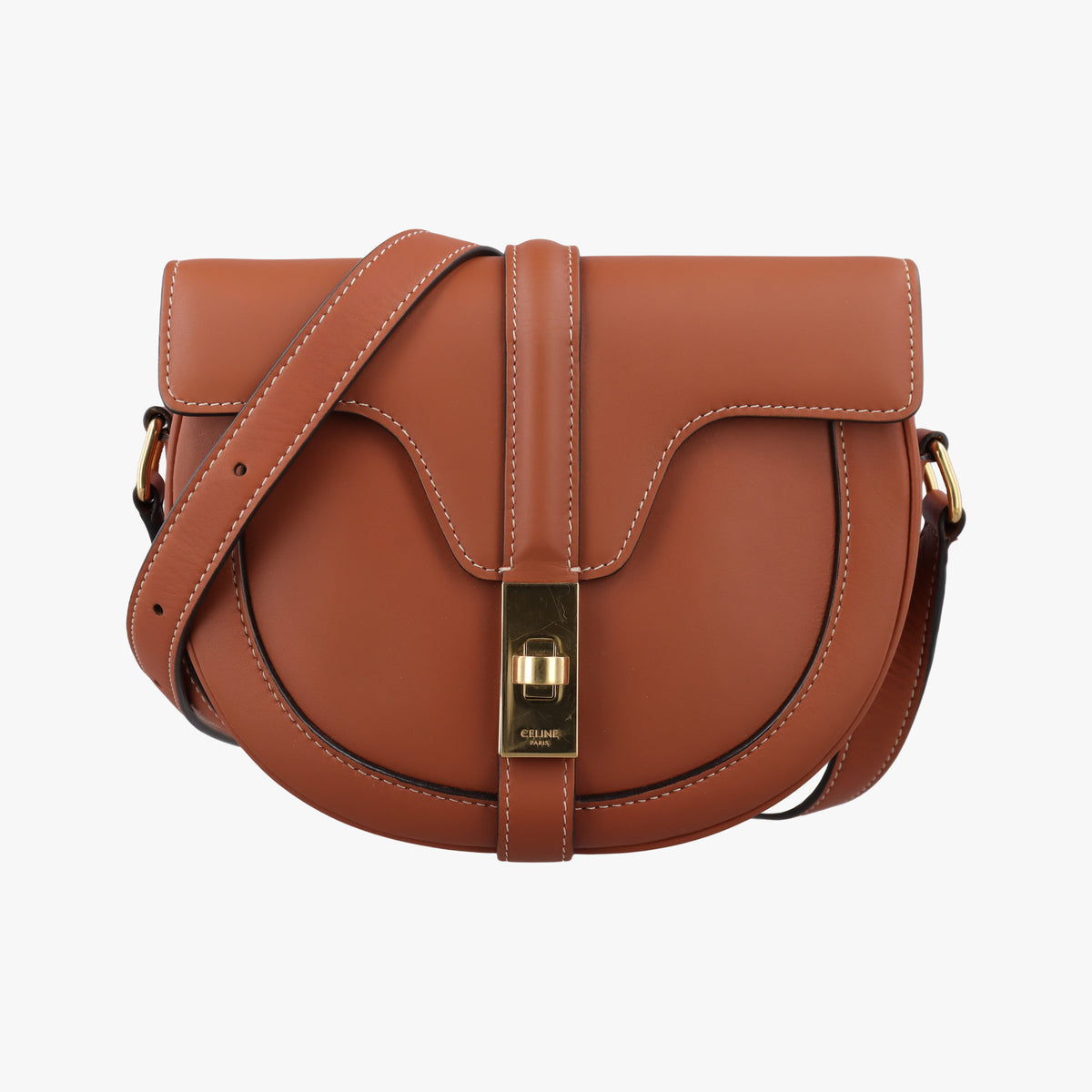 Pre-owned Celine Besace 16 Small Brown Leather W-SL-2 shoulderbag | stylenewstar