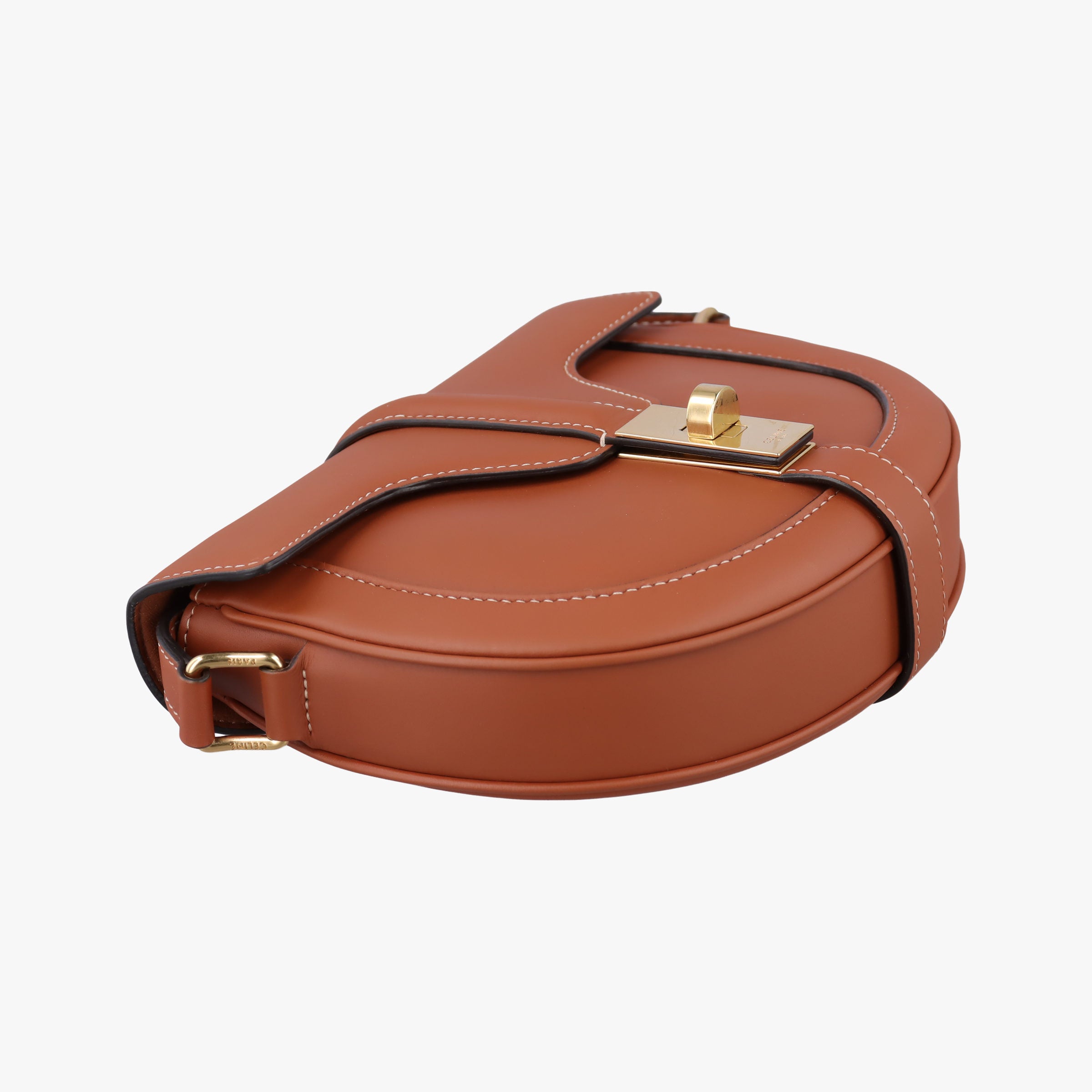 Pre-owned Celine Besace 16 Small Brown Leather W-SL-2 shoulderbag | stylenewstar