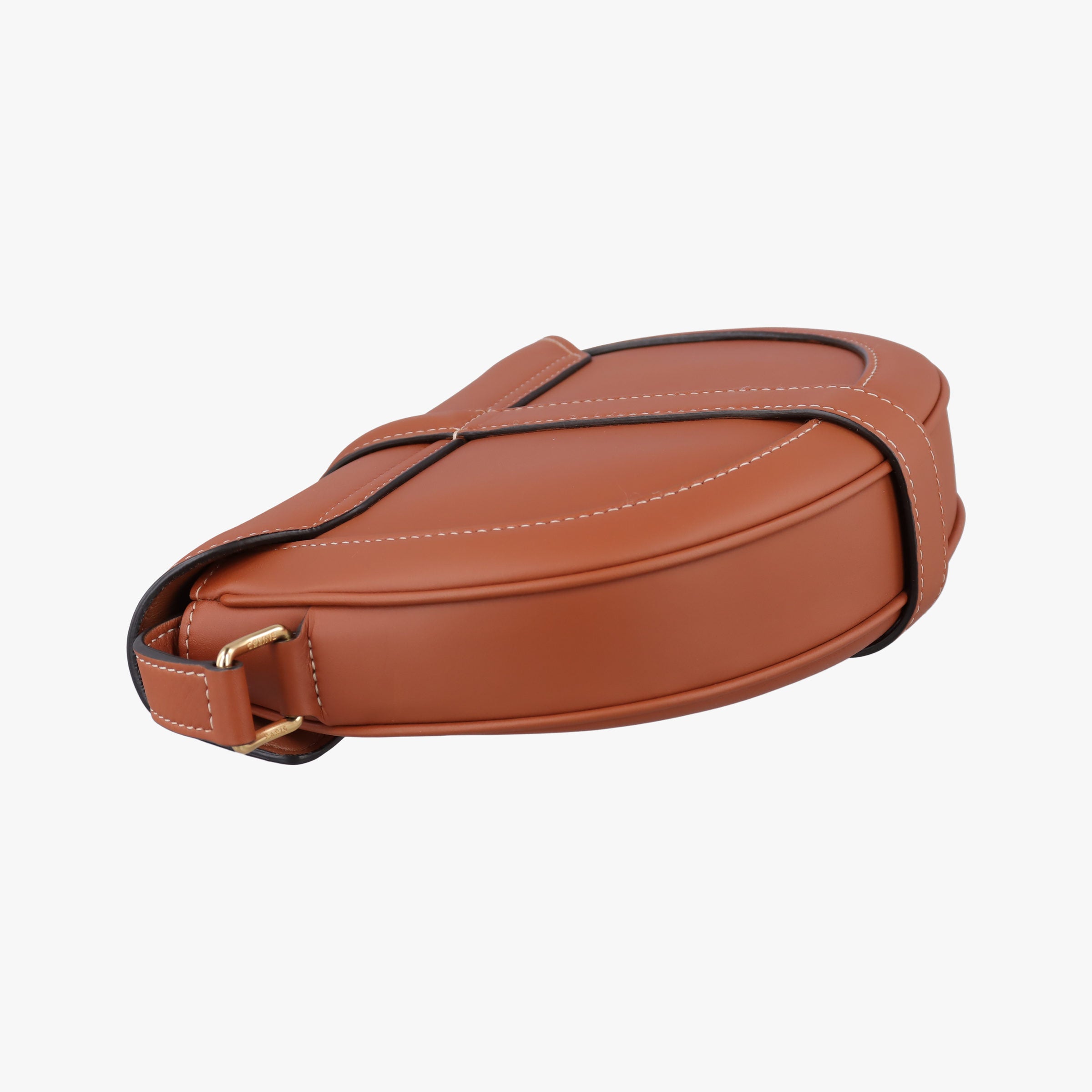 Pre-owned Celine Besace 16 Small Brown Leather W-SL-2 shoulderbag | stylenewstar