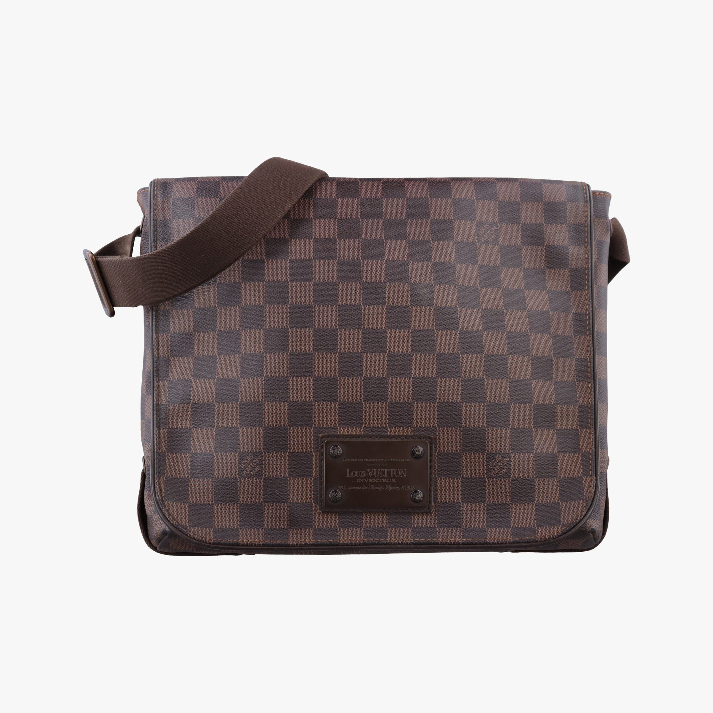 Pre-owned Louis Vuitton BROOKLYN MM EBENE Damier Canvas N51211 shoulderbag | stylenewstar