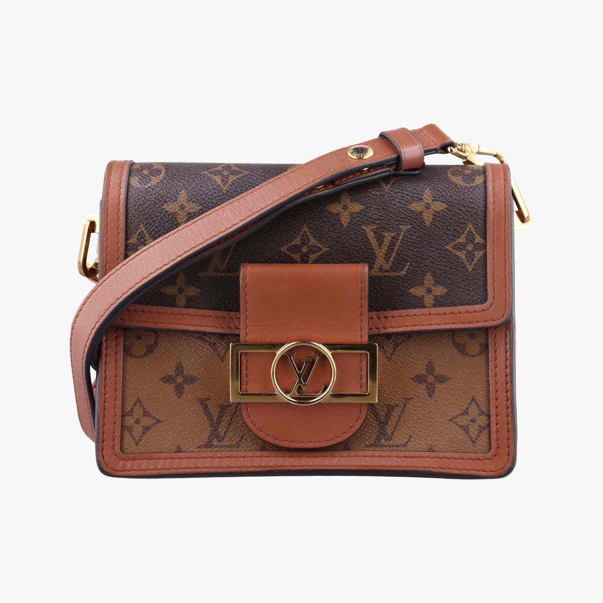 Pre-owned Louis Vuitton Dauphine Mini Brown Monogram Reverse M44580 shoulderbag | stylenewstar