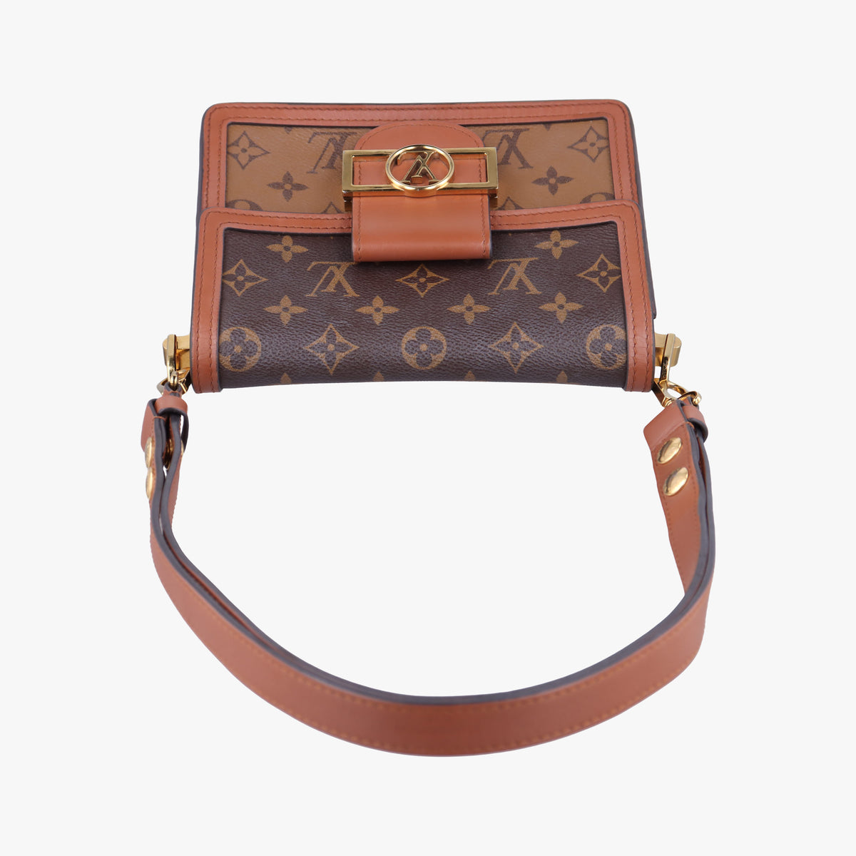 Pre-owned Louis Vuitton Dauphine Mini Brown Monogram Reverse M44580 shoulderbag | stylenewstar