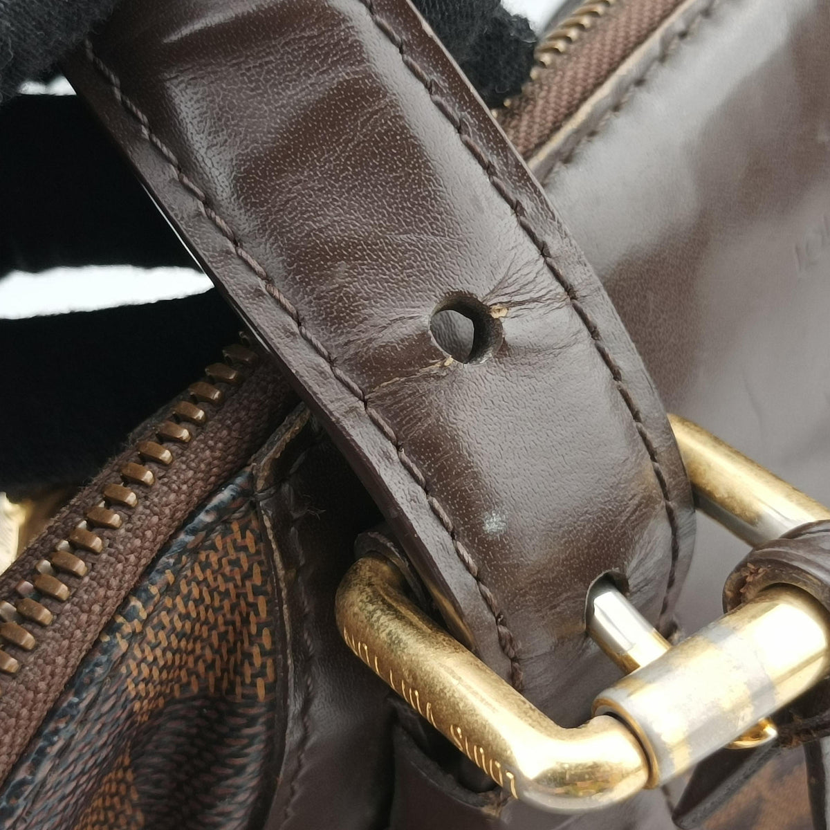Pre-owned Louis Vuitton VERONA MM EBENE Damier Canvas N41118 shoulderbag | stylenewstar