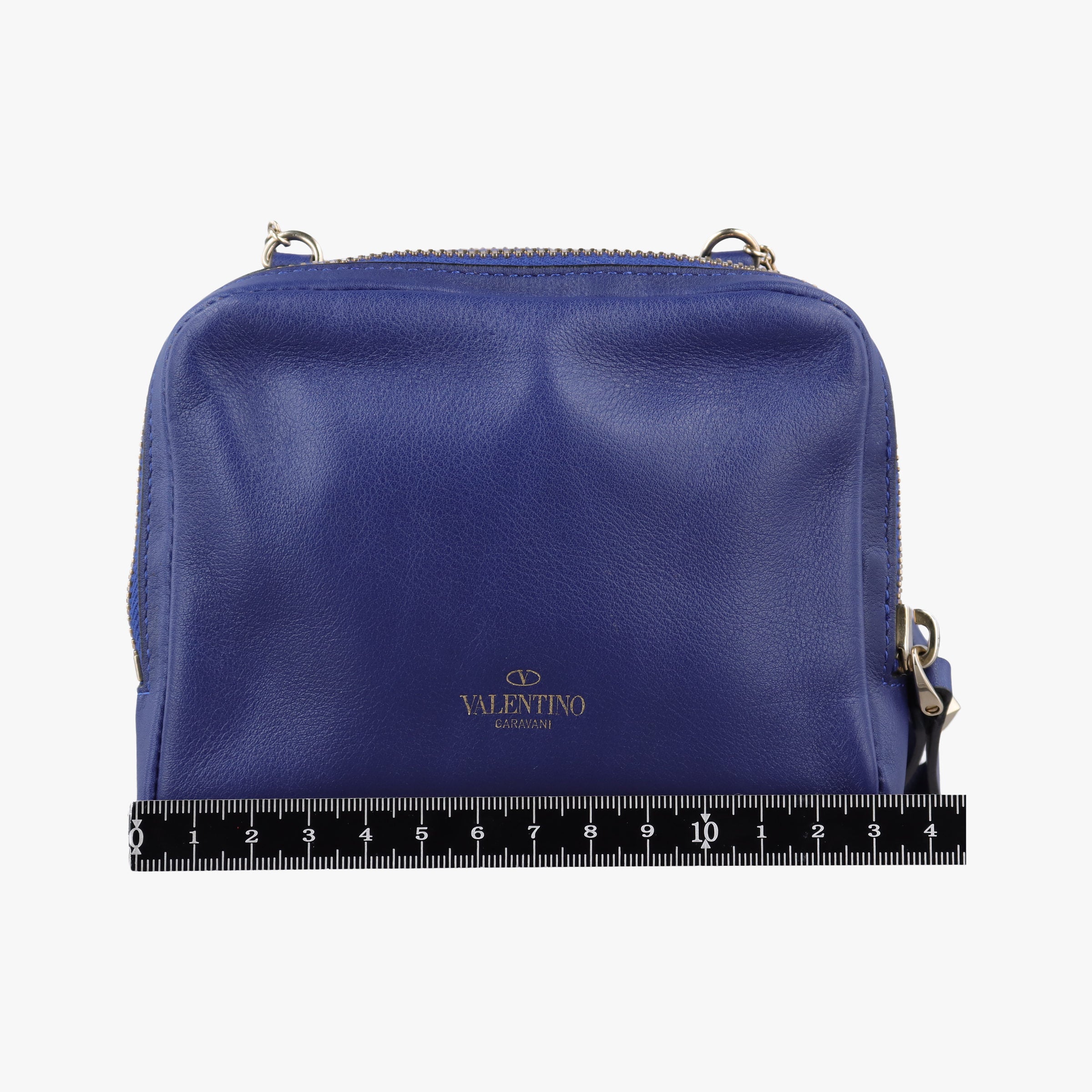 Pre-owned Valentino Rockstud Blue Leather  shoulderbag | stylenewstar