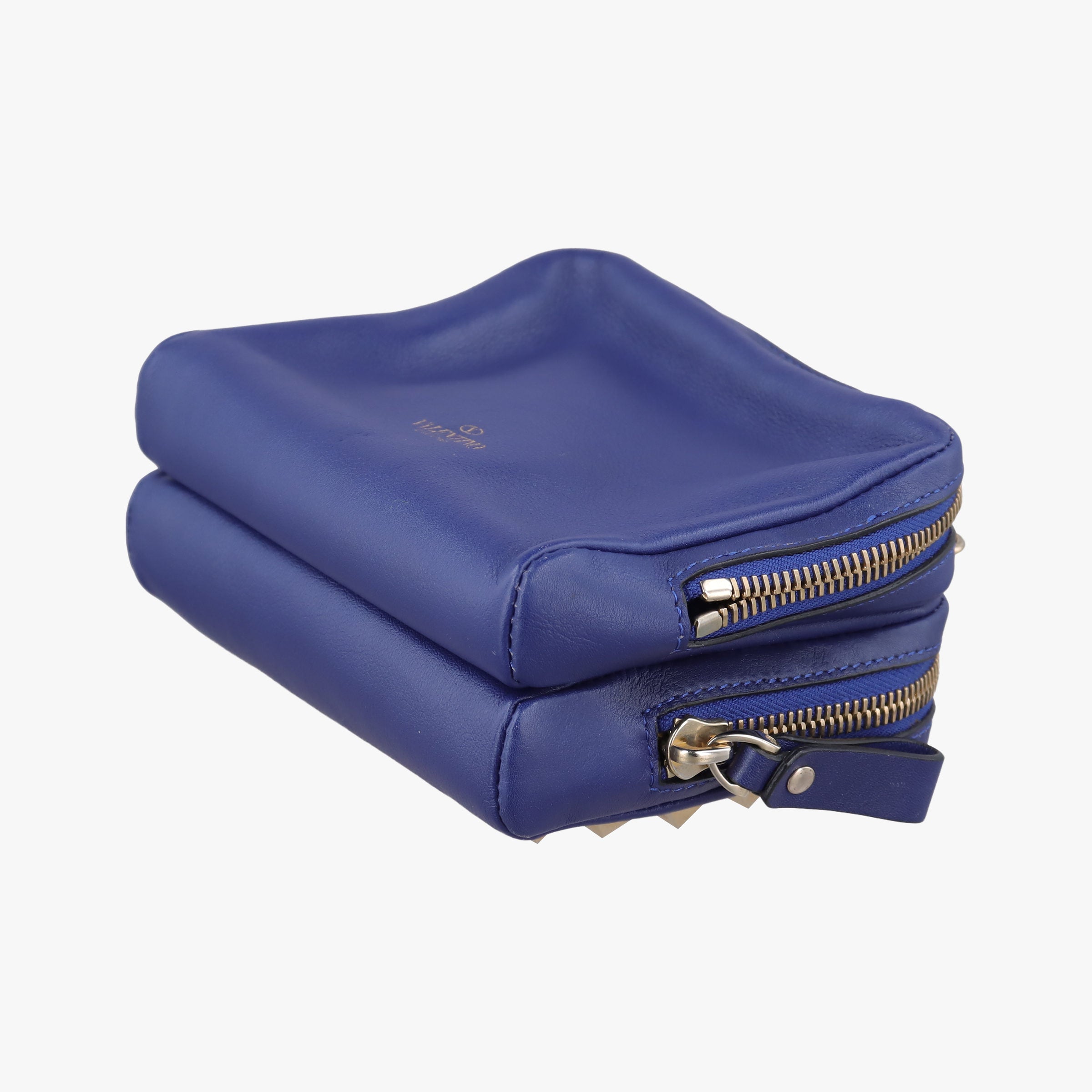 Pre-owned Valentino Rockstud Blue Leather  shoulderbag | stylenewstar