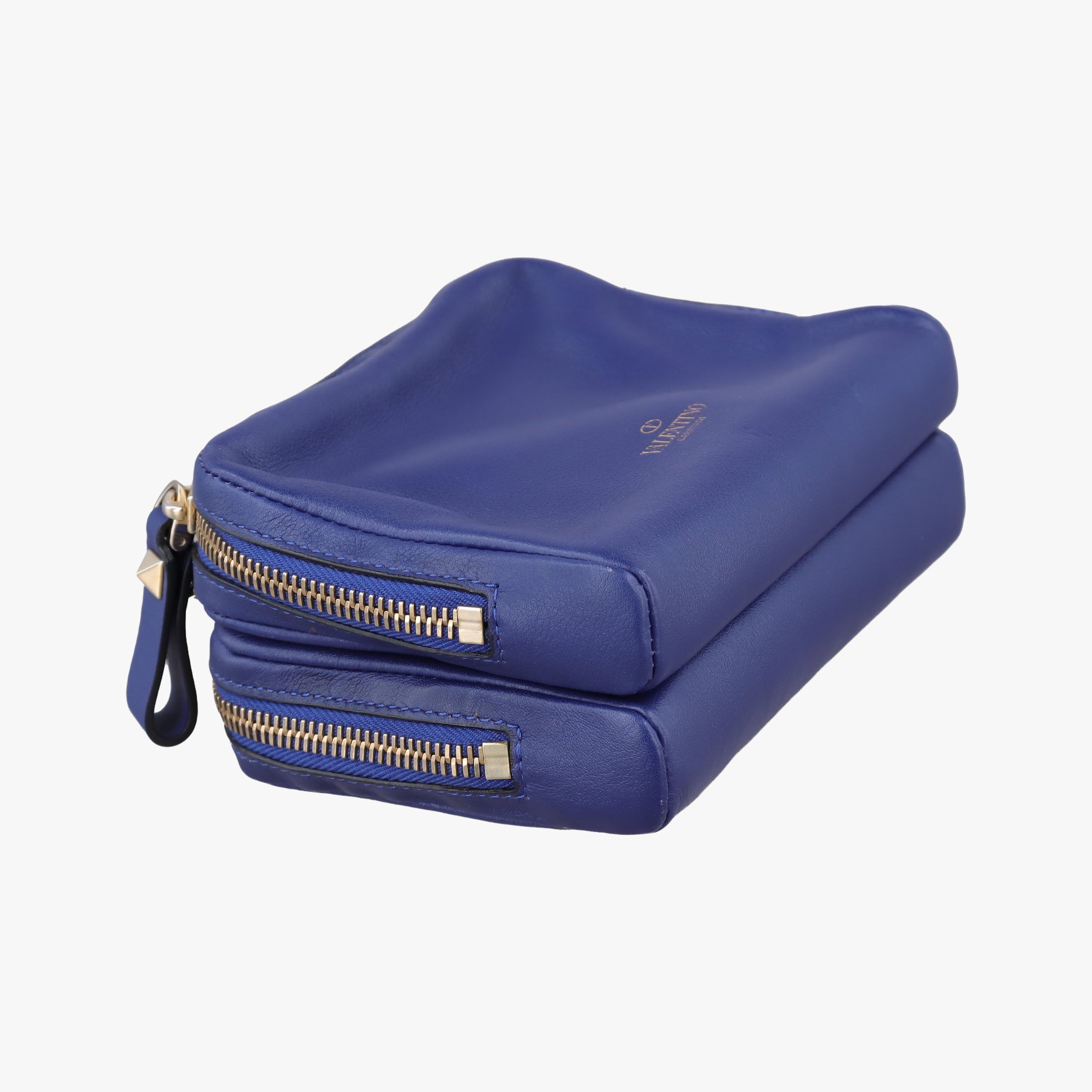 Pre-owned Valentino Rockstud Blue Leather  shoulderbag | stylenewstar