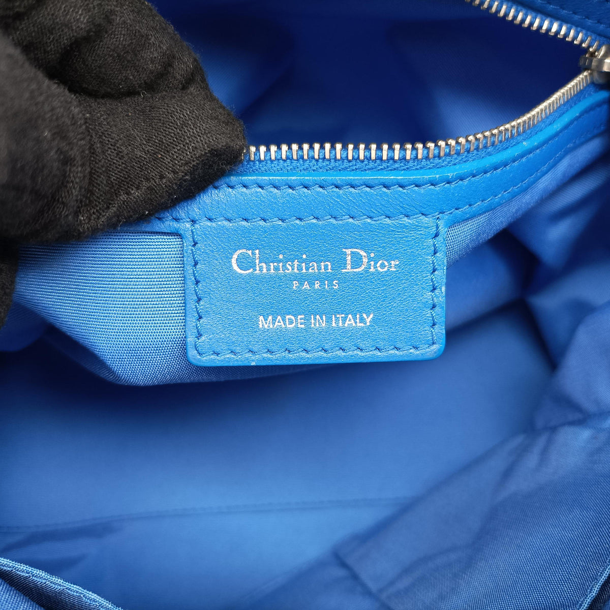 Pre-owned Christian Dior Granville Blue lambskin  shoulderbag | stylenewstar