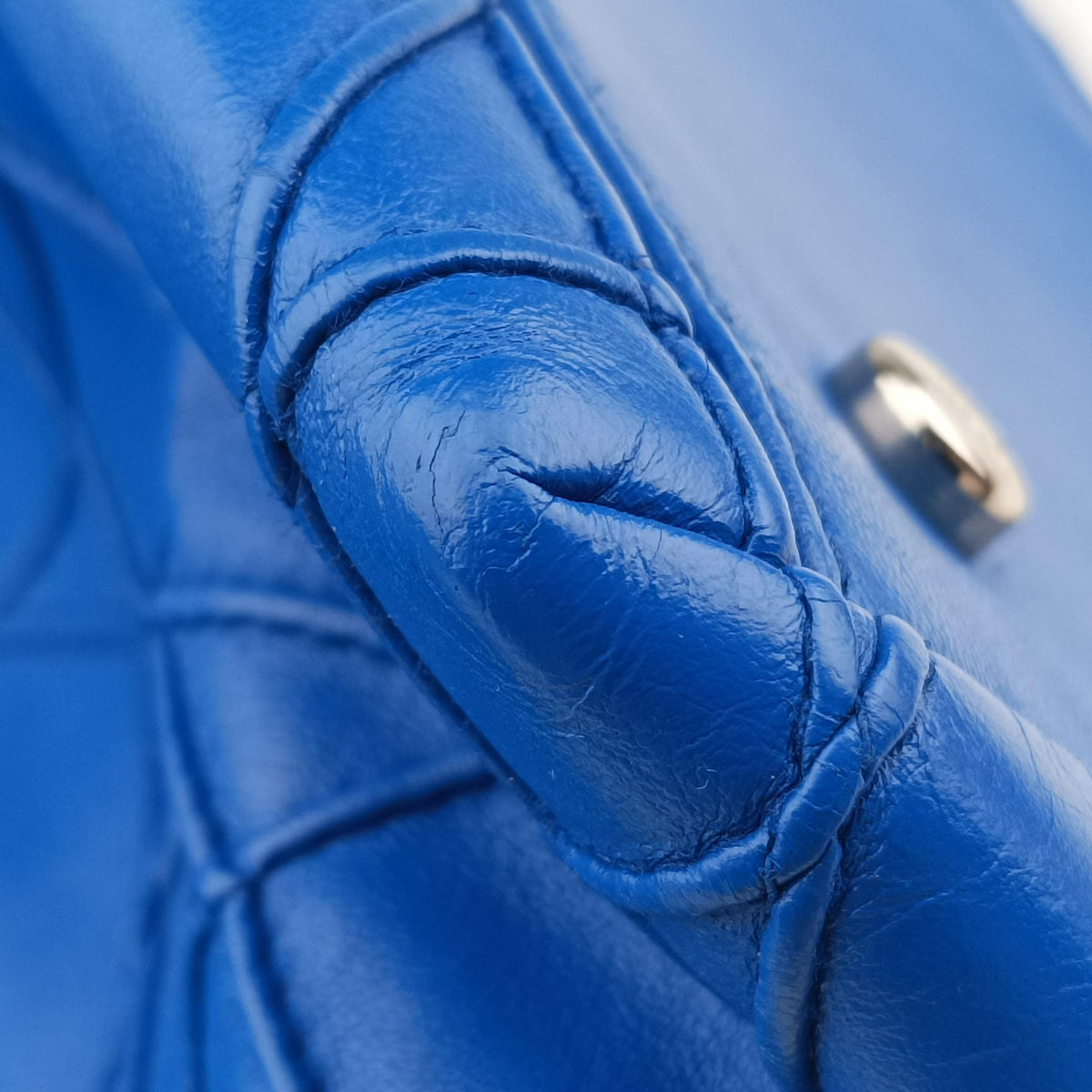 Pre-owned Christian Dior Granville Blue lambskin  shoulderbag | stylenewstar