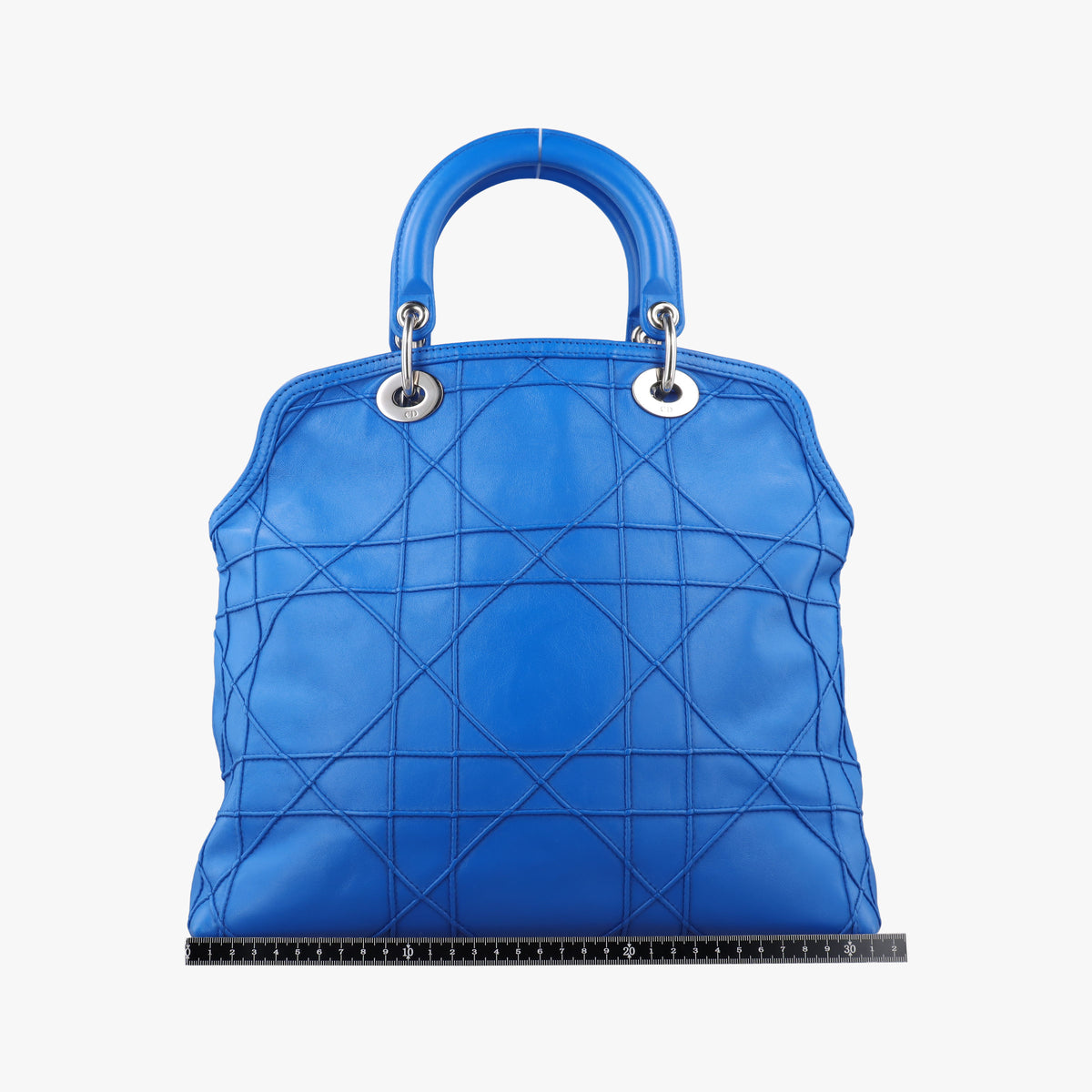 Pre-owned Christian Dior Granville Blue lambskin  shoulderbag | stylenewstar