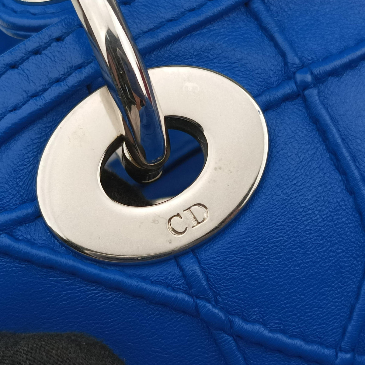 Pre-owned Christian Dior Granville Blue lambskin  shoulderbag | stylenewstar