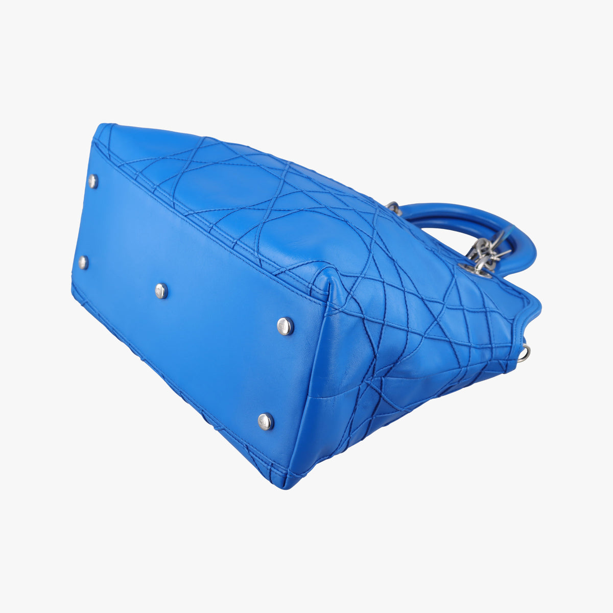 Pre-owned Christian Dior Granville Blue lambskin  shoulderbag | stylenewstar