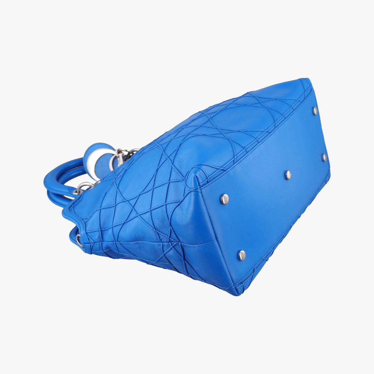 Pre-owned Christian Dior Granville Blue lambskin  shoulderbag | stylenewstar