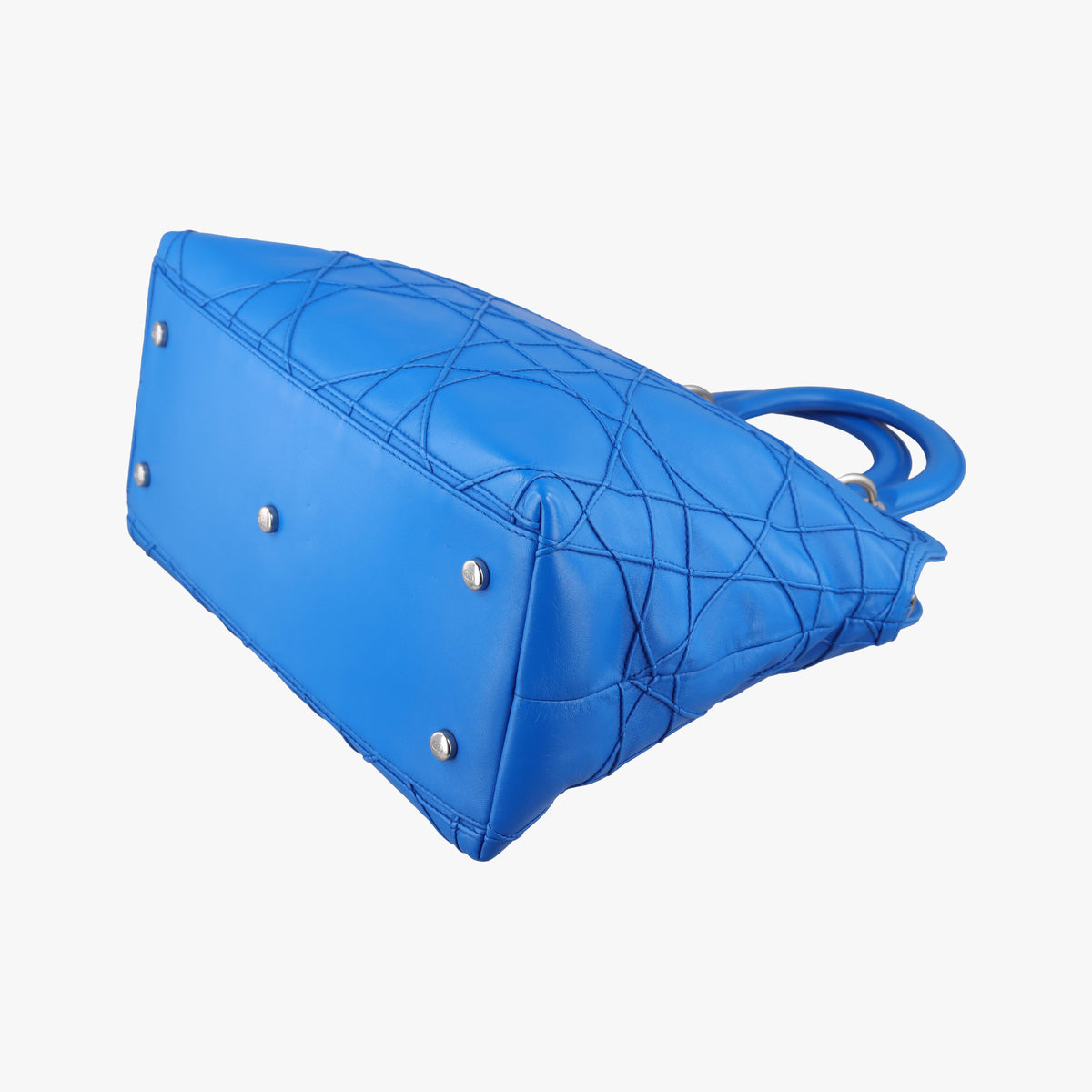 Pre-owned Christian Dior Granville Blue lambskin  shoulderbag | stylenewstar