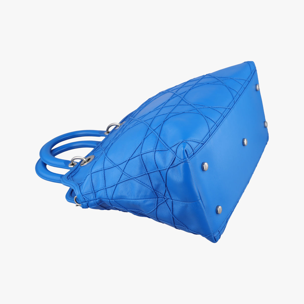 Pre-owned Christian Dior Granville Blue lambskin  shoulderbag | stylenewstar