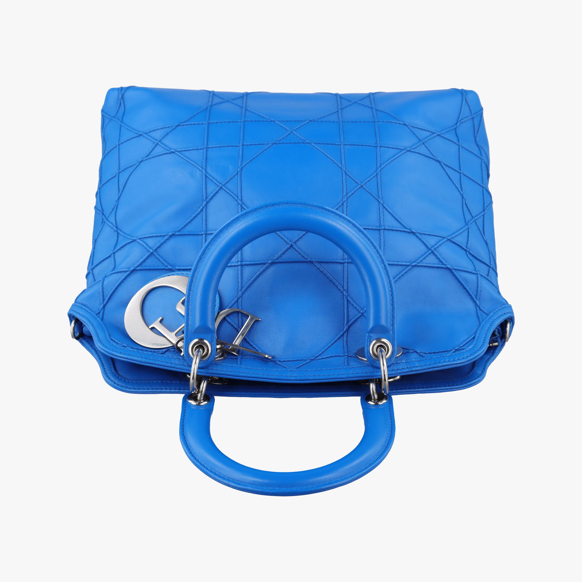 Pre-owned Christian Dior Granville Blue lambskin  shoulderbag | stylenewstar