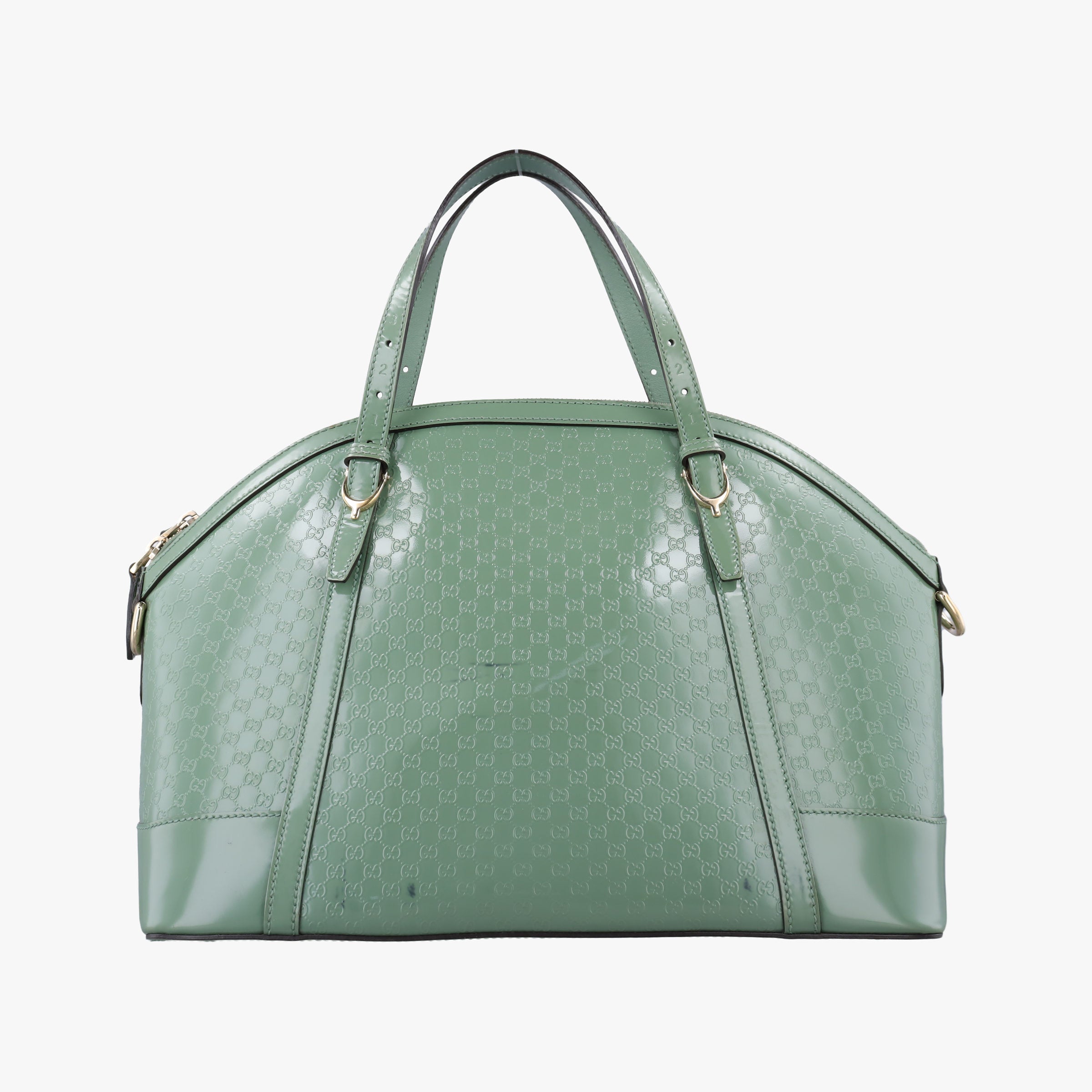 Pre-owned Gucci Microguccissima Green Patent Leather 309614 handbag | stylenewstar