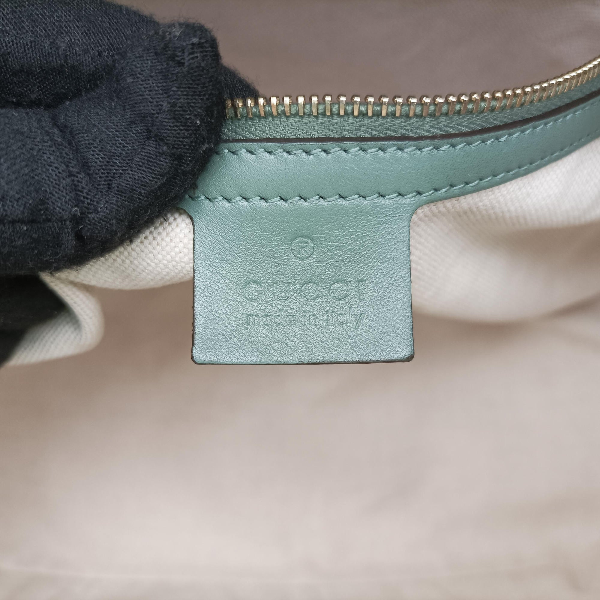 Pre-owned Gucci Microguccissima Green Patent Leather 309614 handbag | stylenewstar