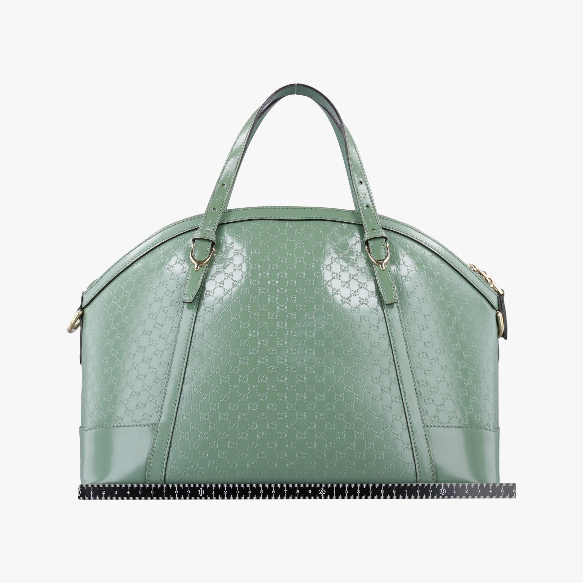 Pre-owned Gucci Microguccissima Green Patent Leather 309614 handbag | stylenewstar