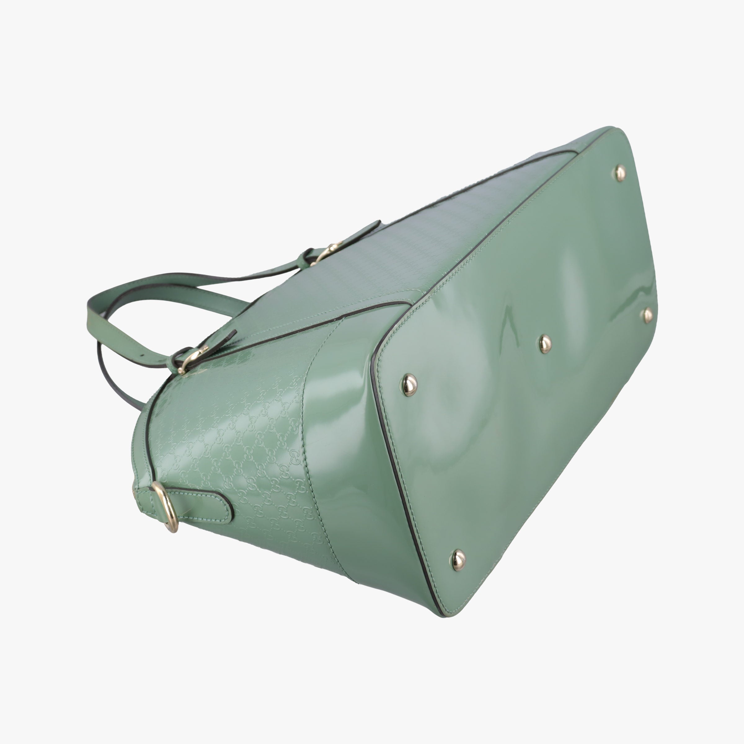 Pre-owned Gucci Microguccissima Green Patent Leather 309614 handbag | stylenewstar