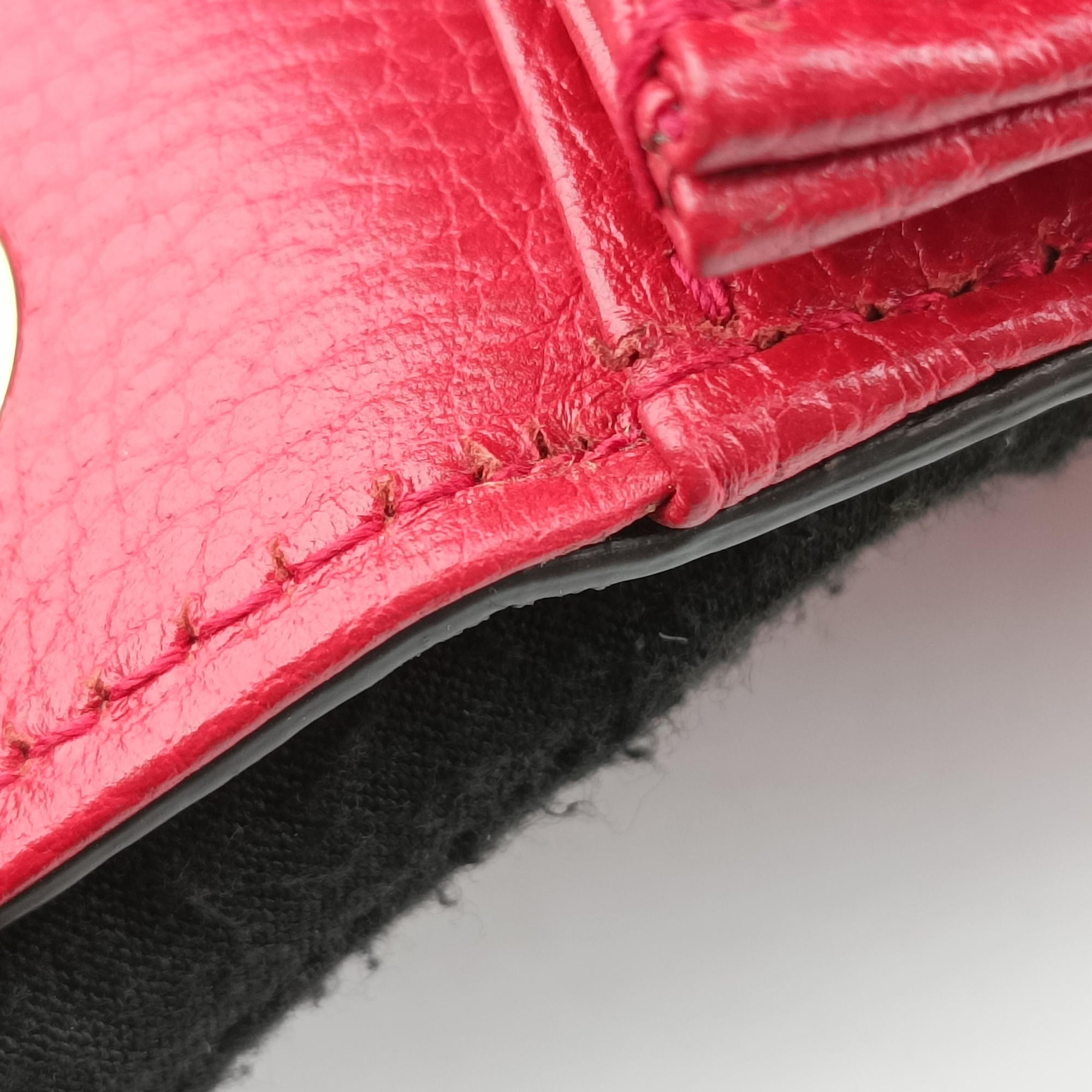 Pre-owned Gucci Interlocking G Red Leather 510303 shoulderbag | stylenewstar