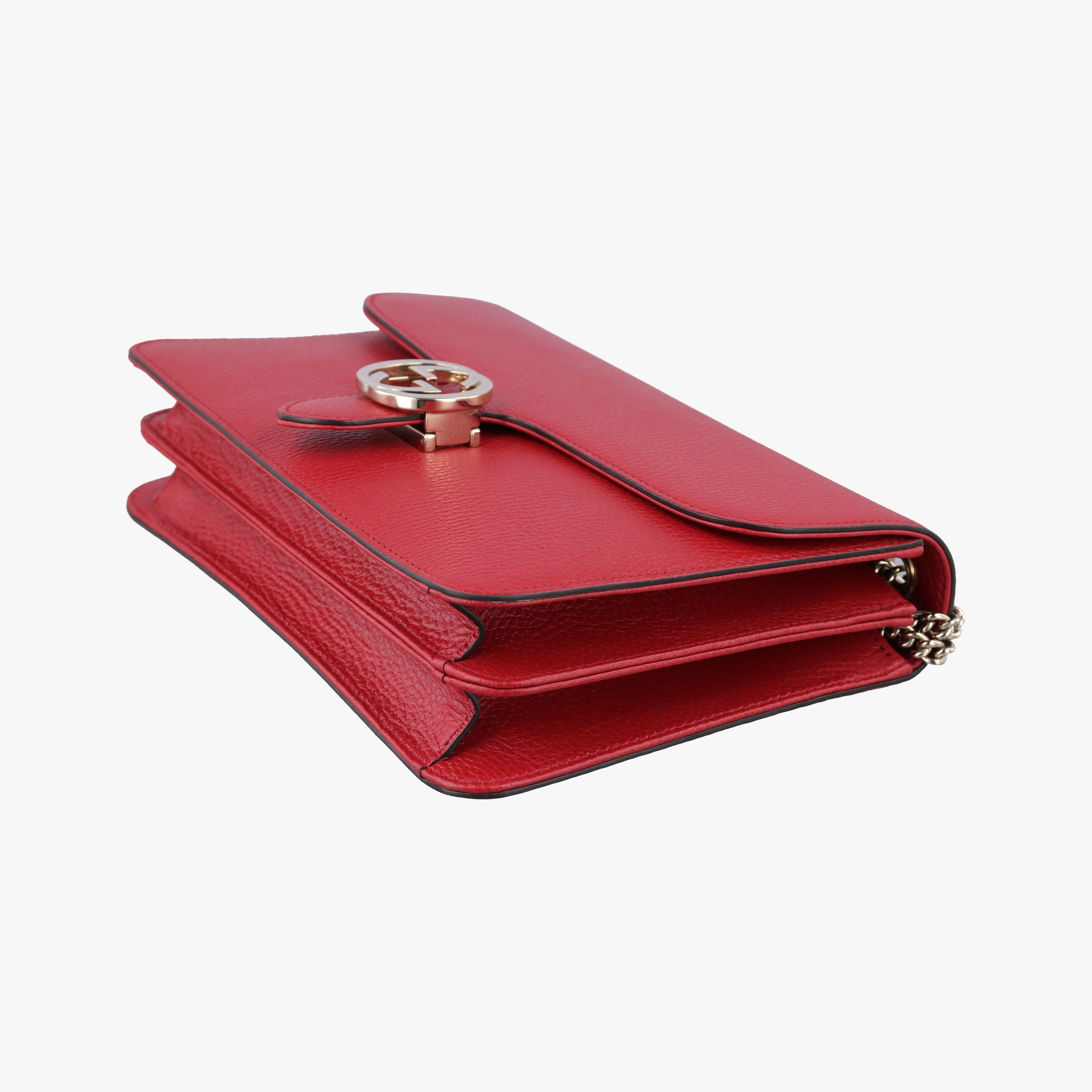 Pre-owned Gucci Interlocking G Red Leather 510303 shoulderbag | stylenewstar