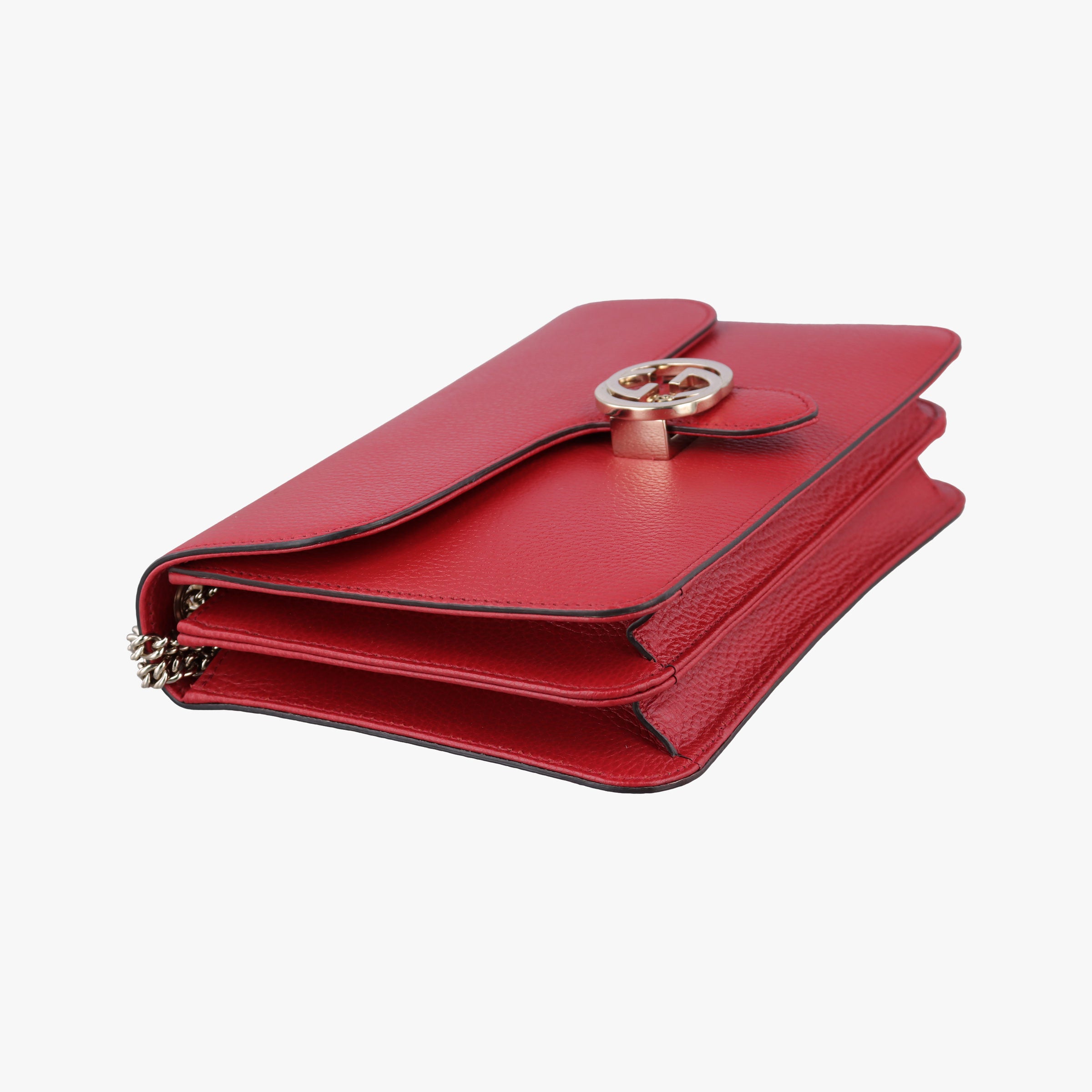 Pre-owned Gucci Interlocking G Red Leather 510303 shoulderbag | stylenewstar