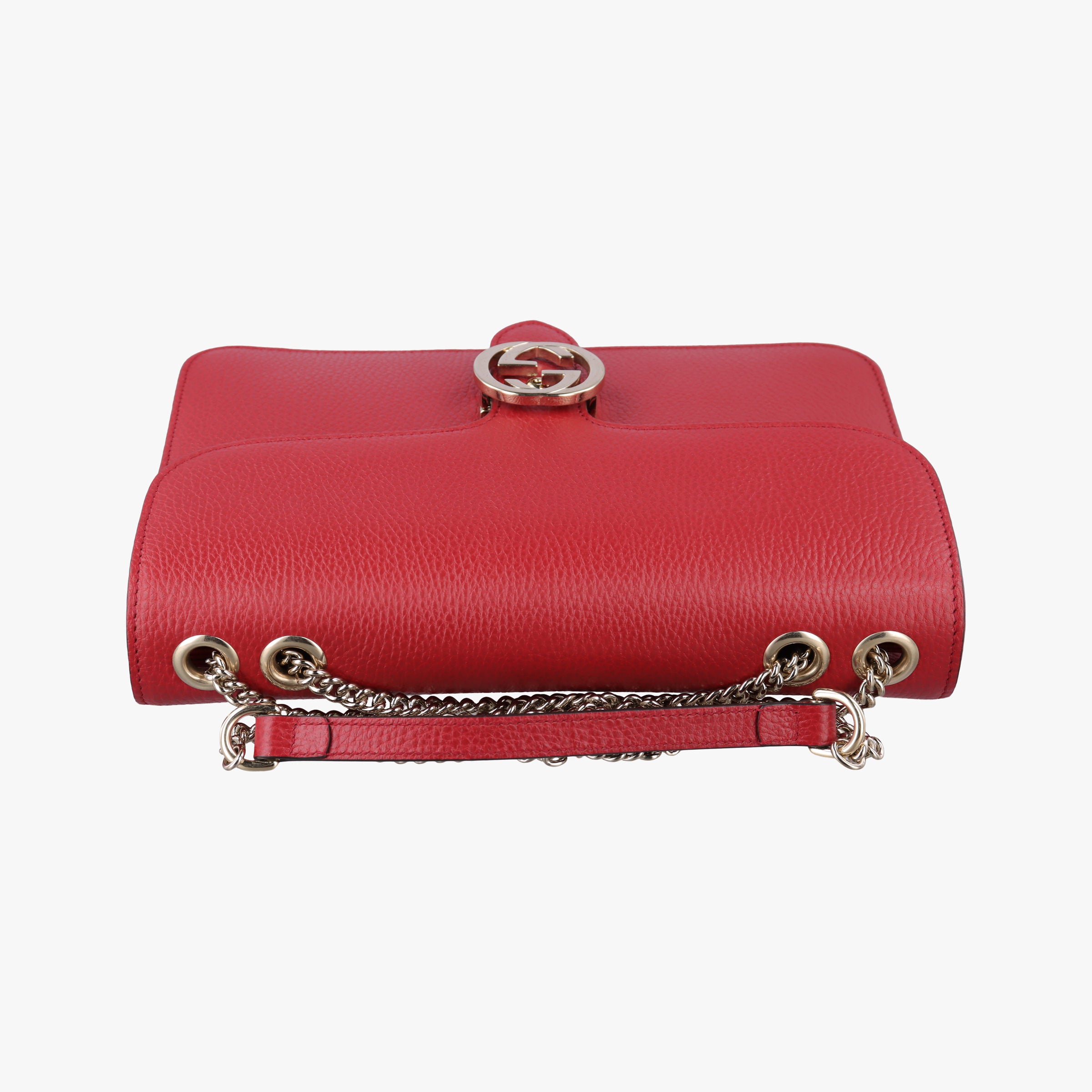 Pre-owned Gucci Interlocking G Red Leather 510303 shoulderbag | stylenewstar