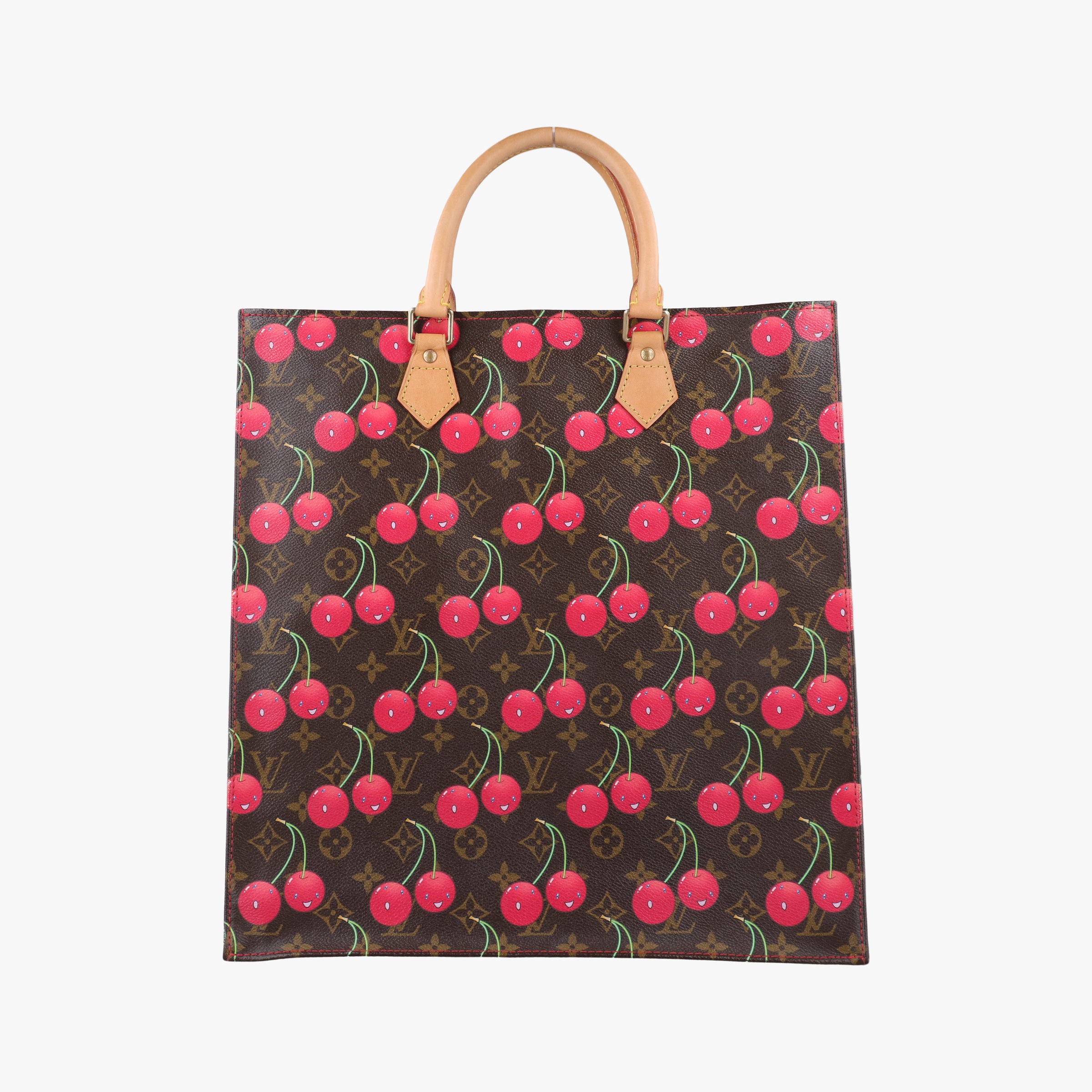 Secondhand Louis Vuitton Cherry Sac Plat Brown×Cherry Print Monogram Canvas M95010 handbag | stylenewstar